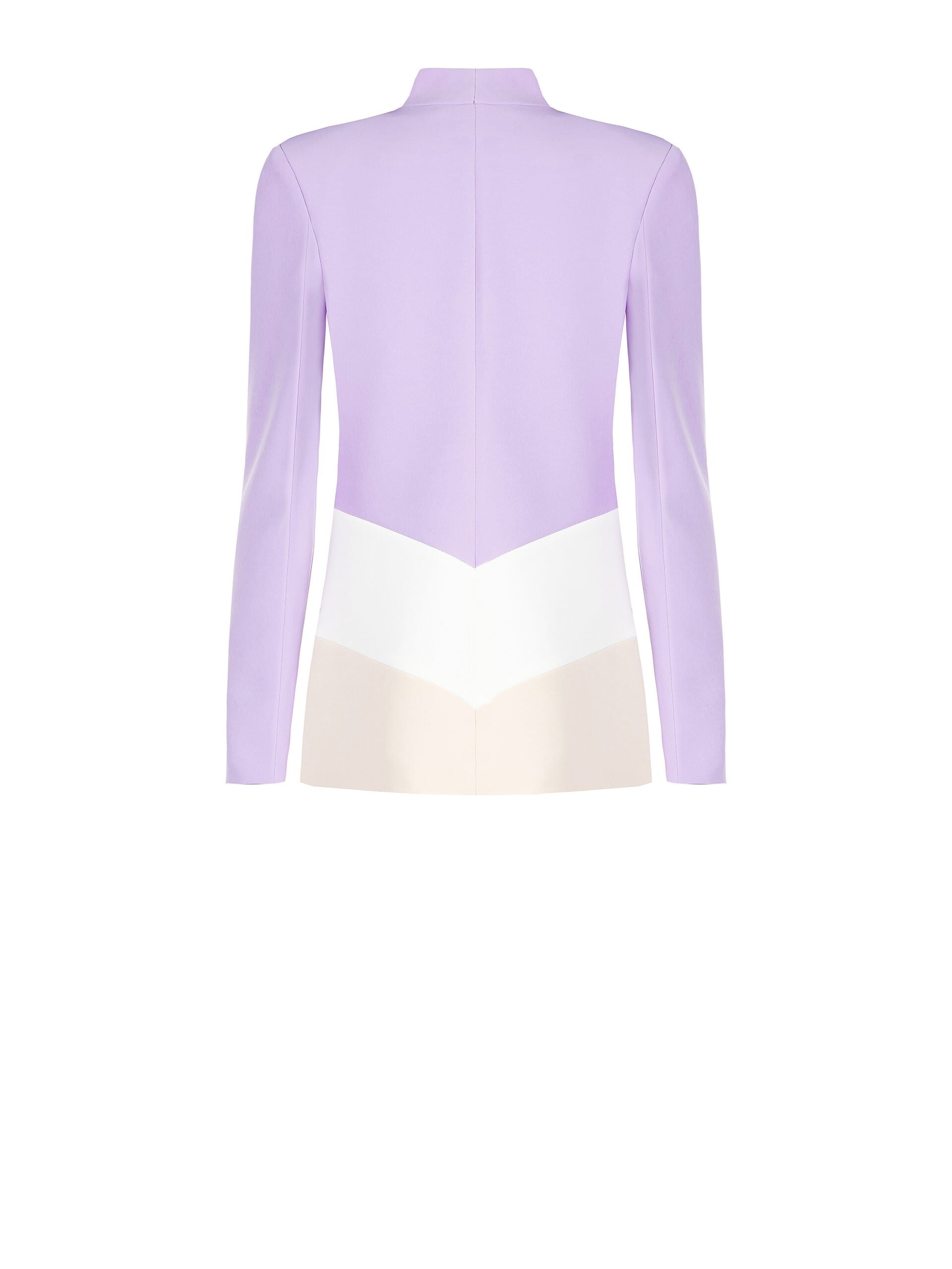 Giacca Blazer Tricolor Con Chiusura A Ganci In Tessuto Tecnico Rinascimento