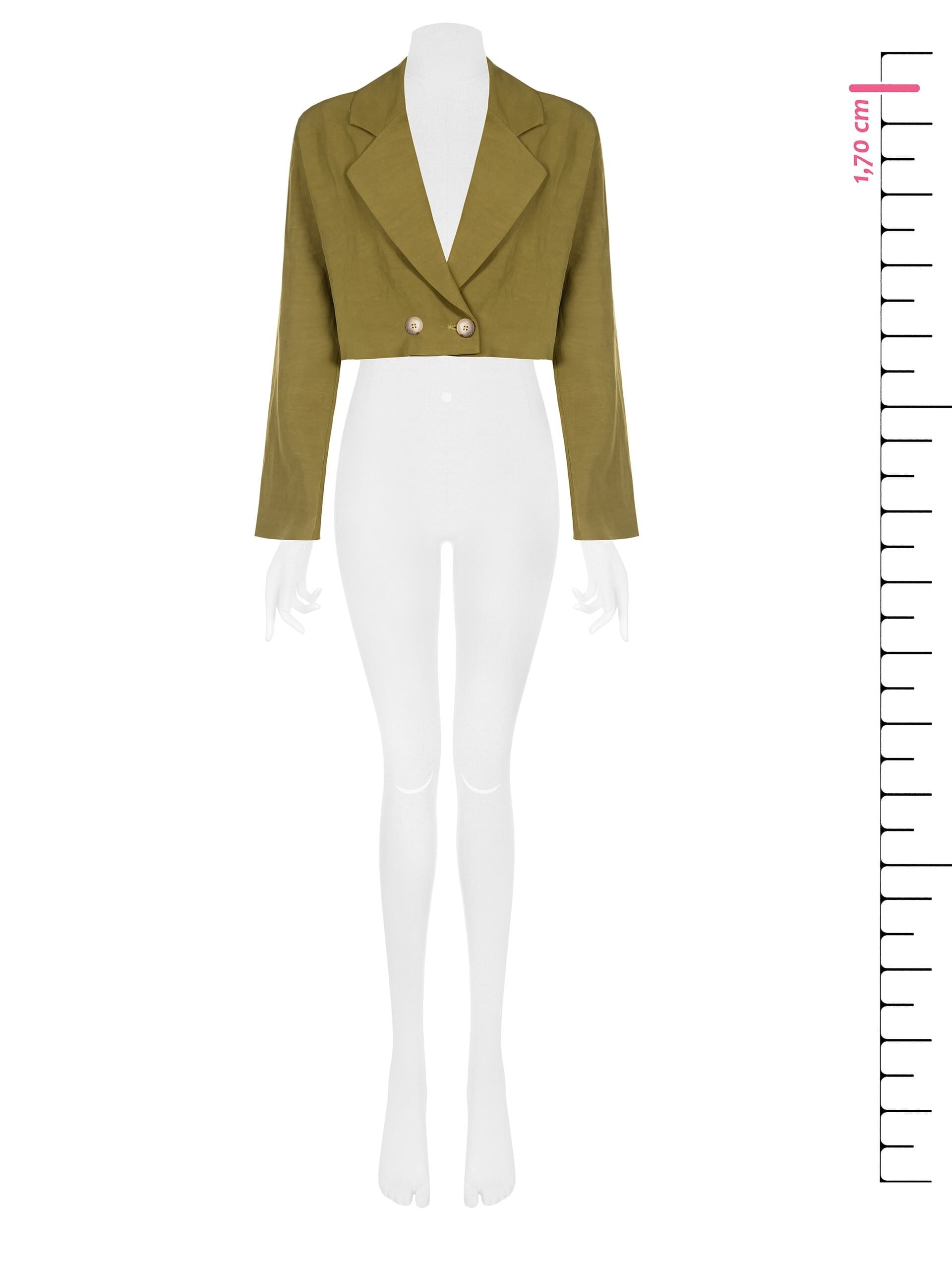 Giacca Blazer Cropped In Misto Lino Rinascimento