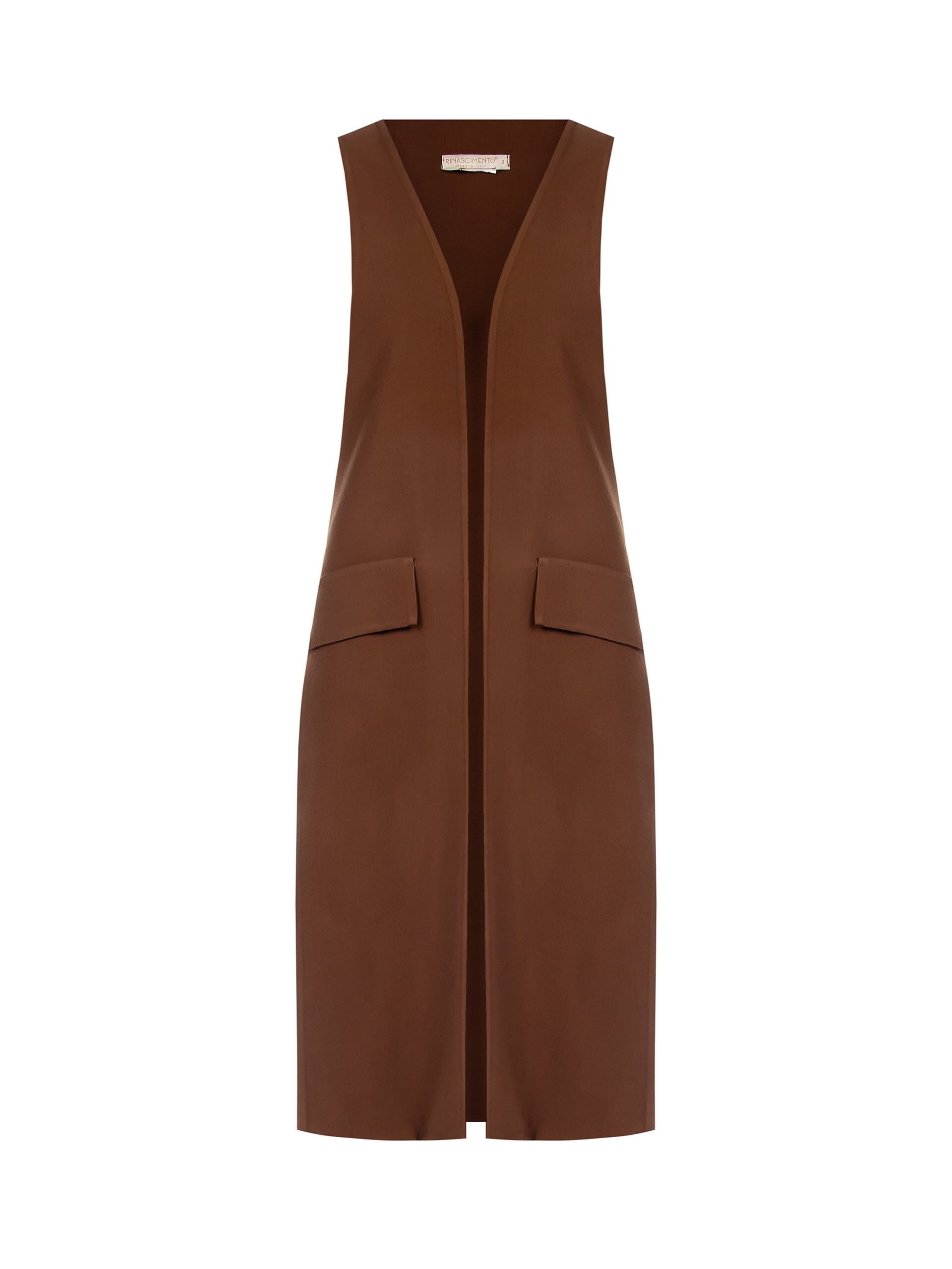 Long gilet ouvert avec fentes latérales Rinascimento