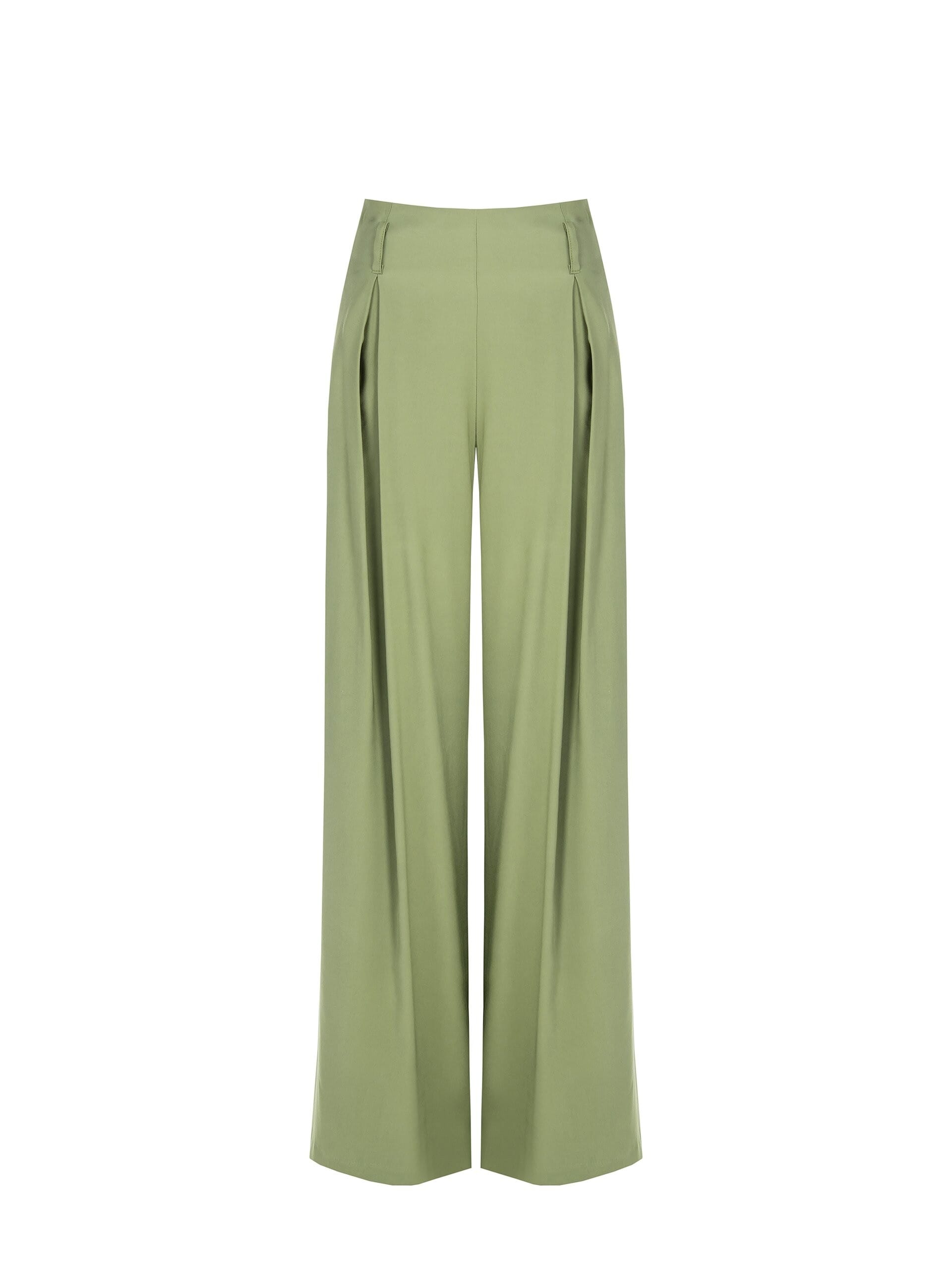 Pantalon de palais en viscose légèrement froissé avec pinces maxi Rinascimento