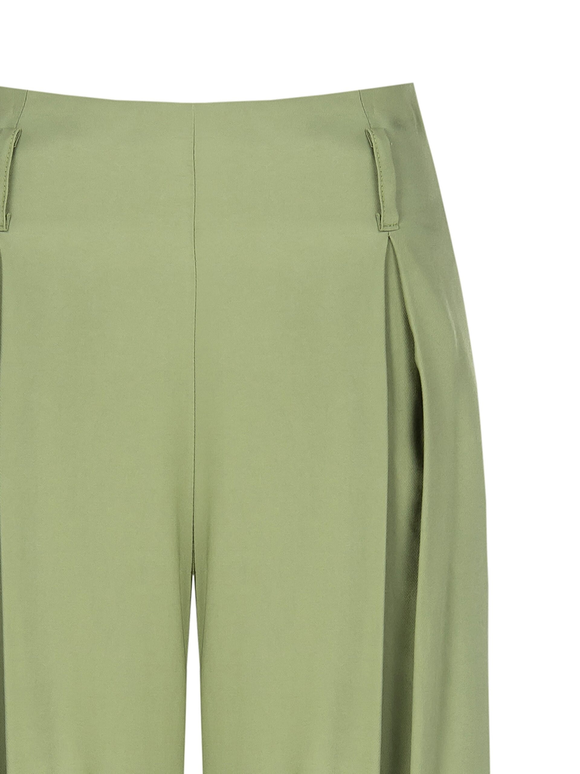 Pantalon de palais en viscose légèrement froissé avec pinces maxi Rinascimento