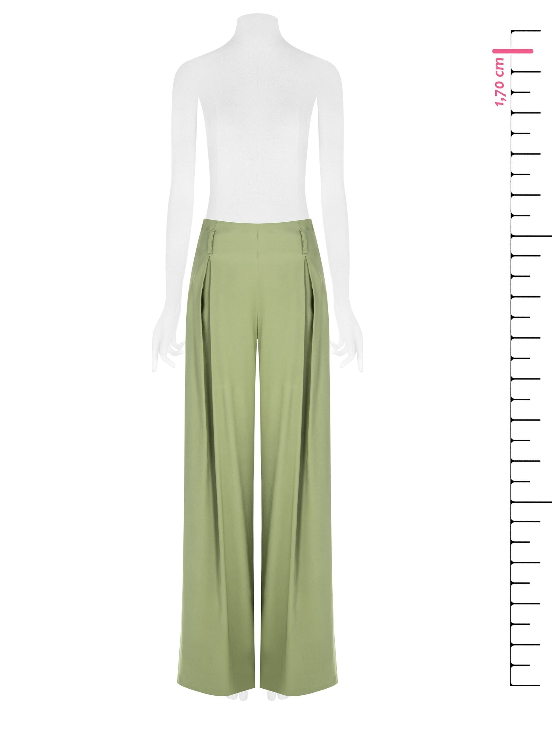 Pantalon de palais en viscose légèrement froissé avec pinces maxi Rinascimento