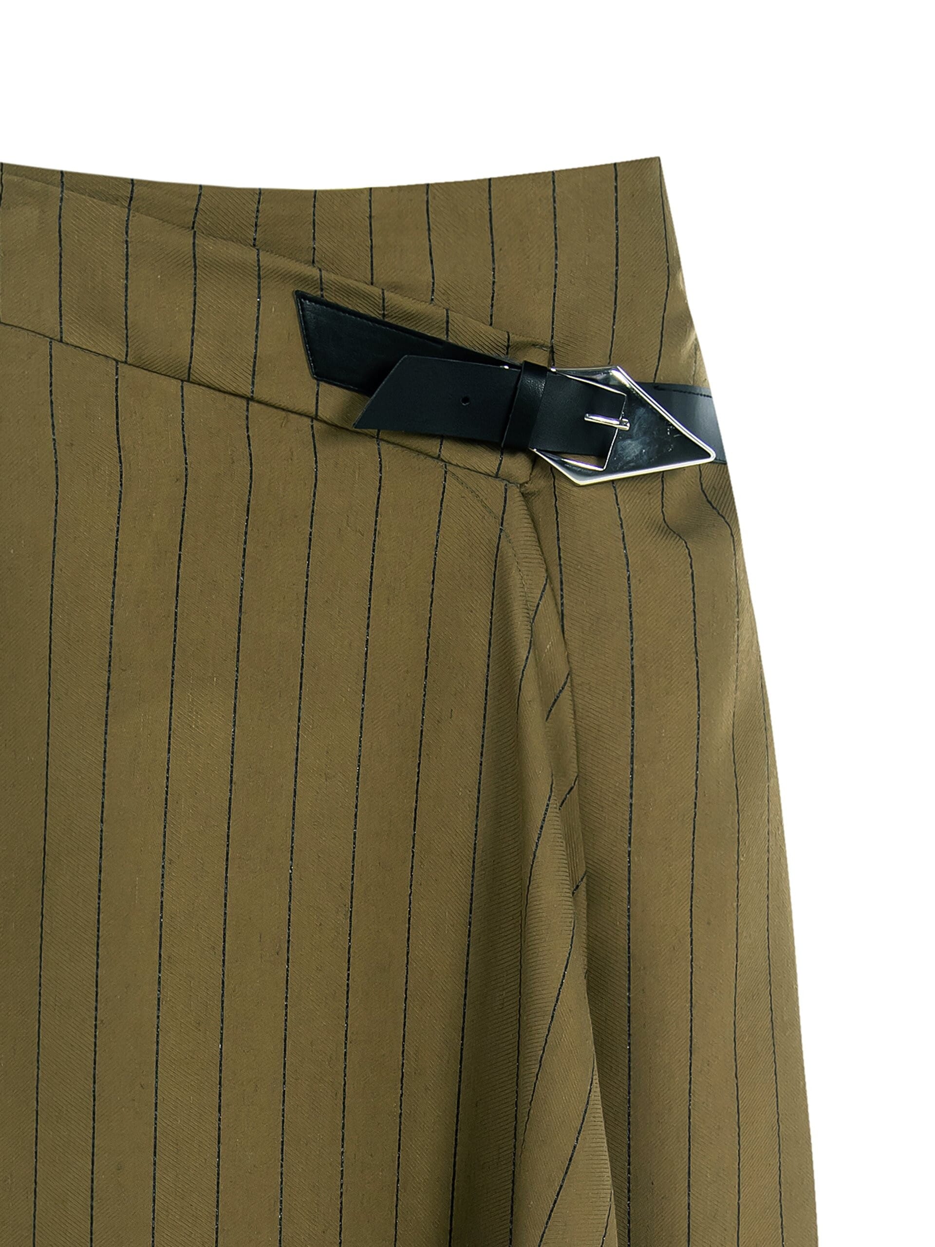 Gonna A Portafoglio In Misto Lino A Righe Rinascimento