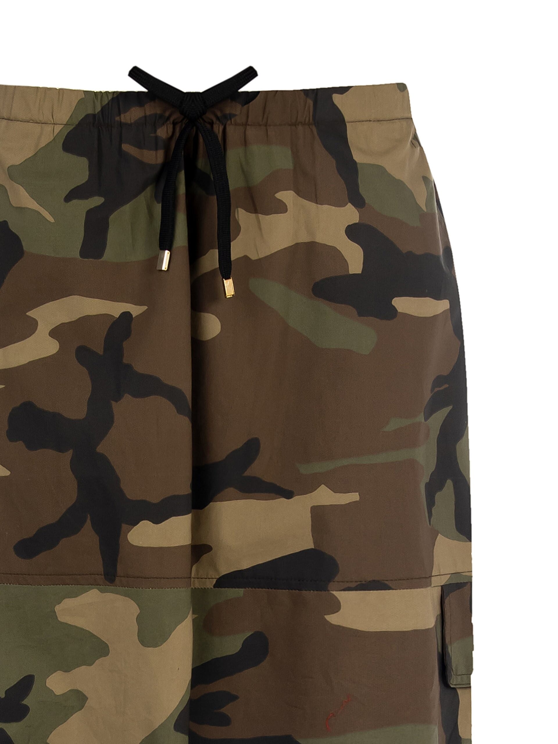 Gonna Cargo In Cotone Con Coulisse Sul Fondo Rinascimento