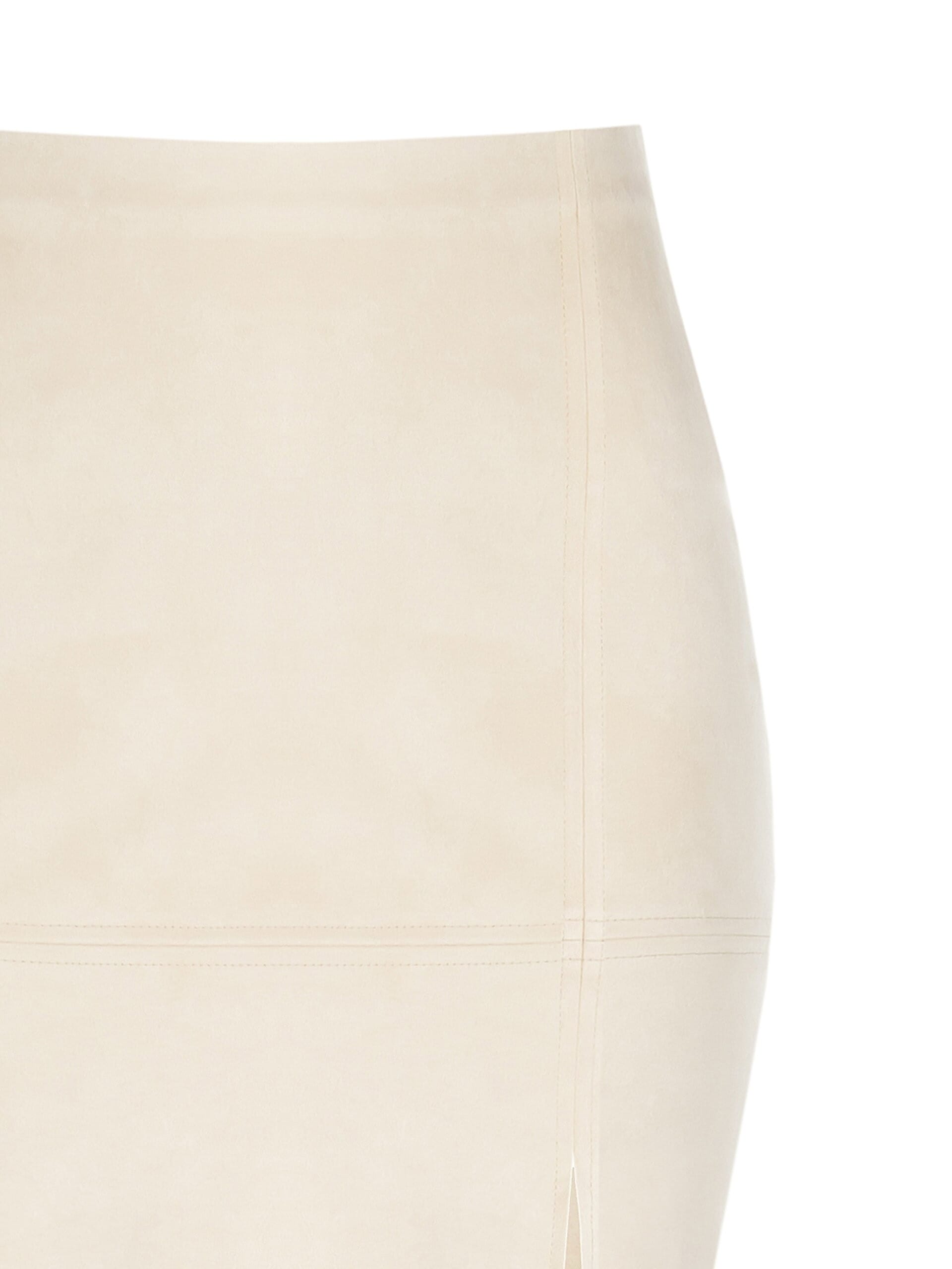 Gonna A Tubino In Simil Camoscio Con Spacco Sul Lato Rinascimento