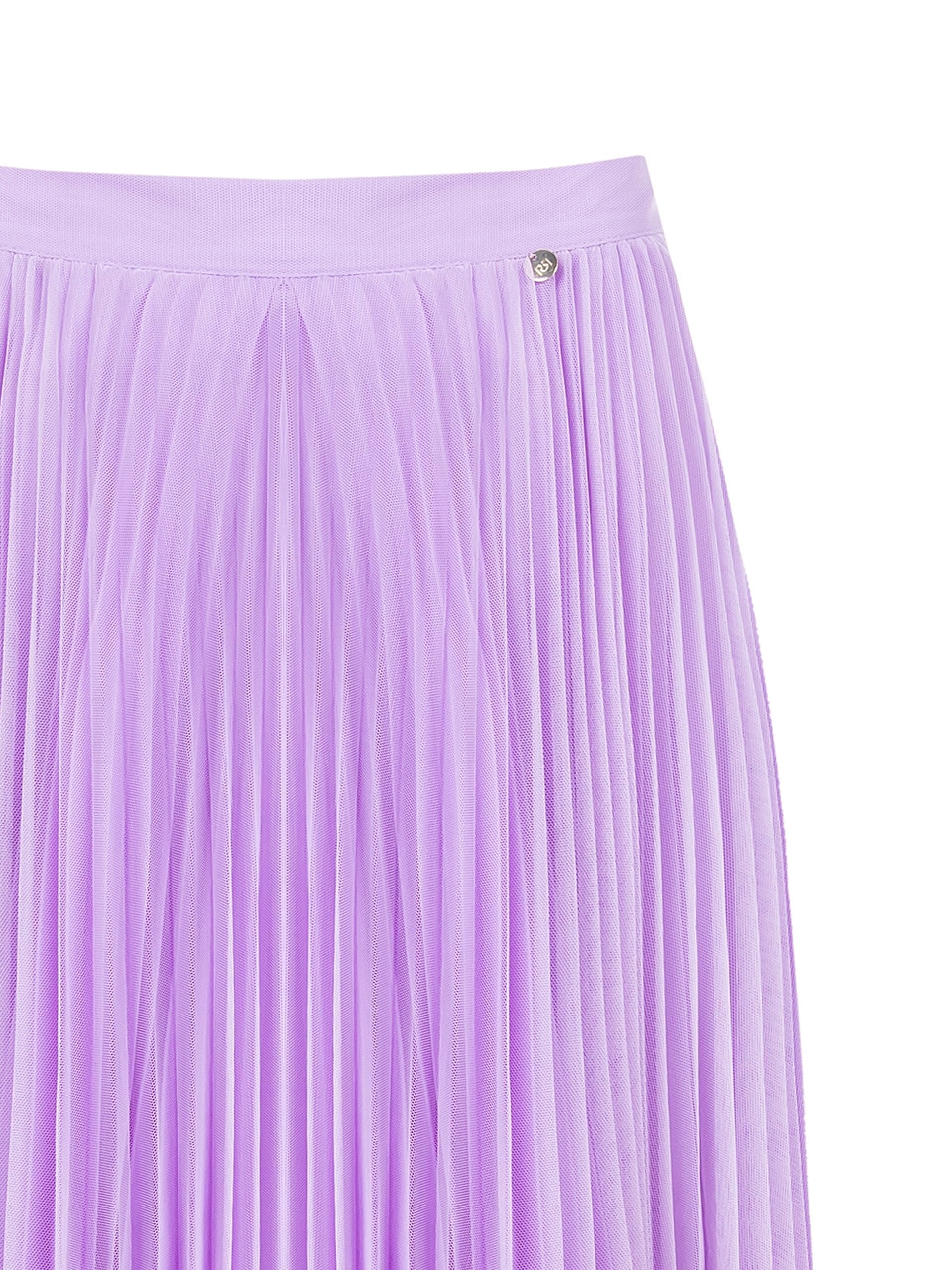 Gonna Midi A Ruota In Tulle Morbido Plissé Rinascimento