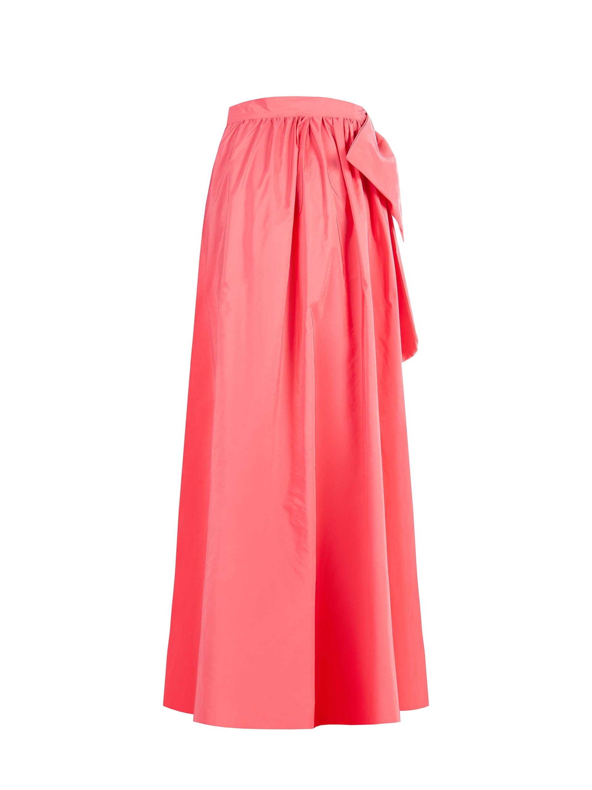 Gonna Lunga A Ruota In Nylon Con Maxi Fiocco Sul Fianco Rinascimento