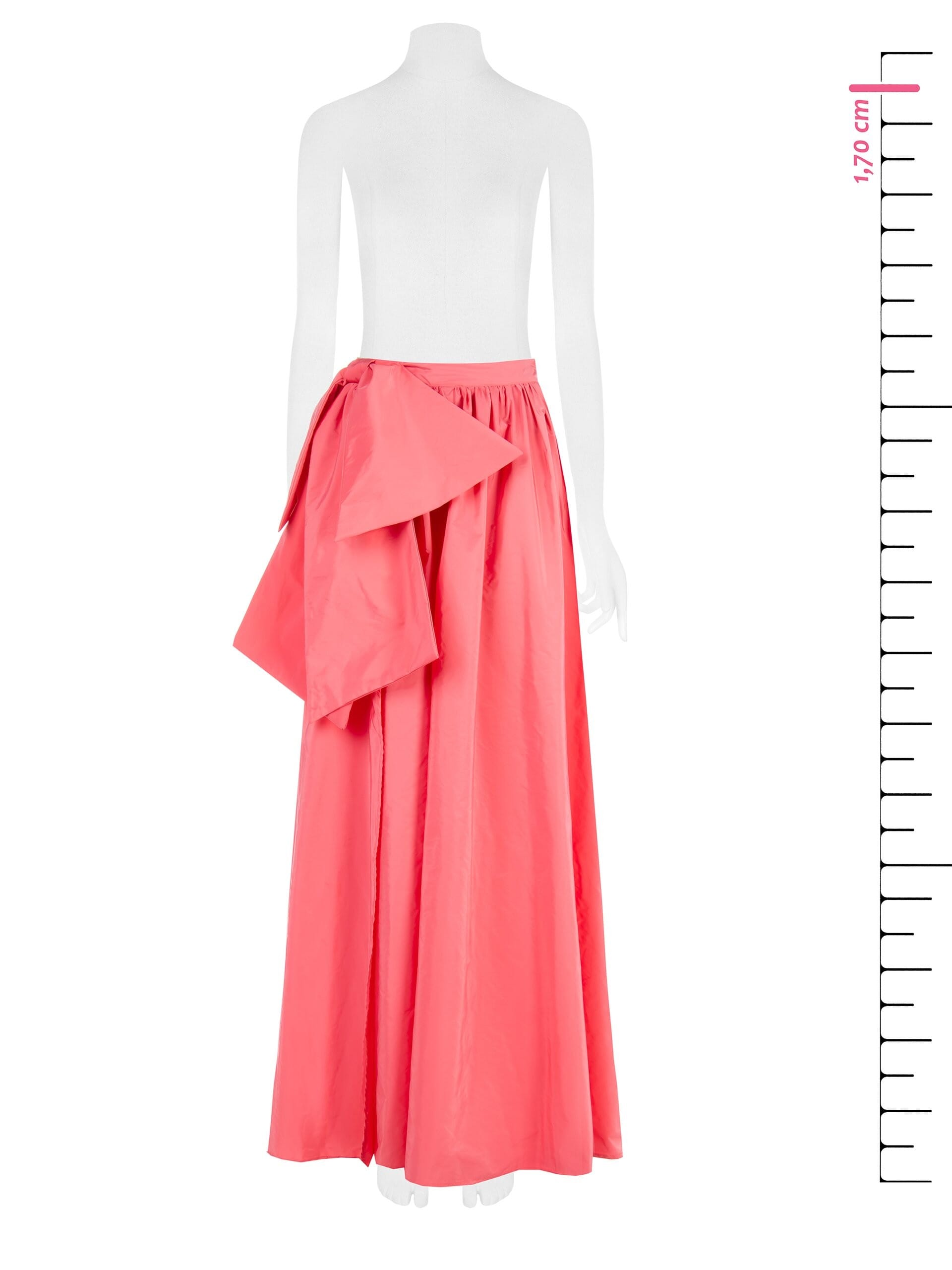 Gonna Lunga A Ruota In Nylon Con Maxi Fiocco Sul Fianco Rinascimento