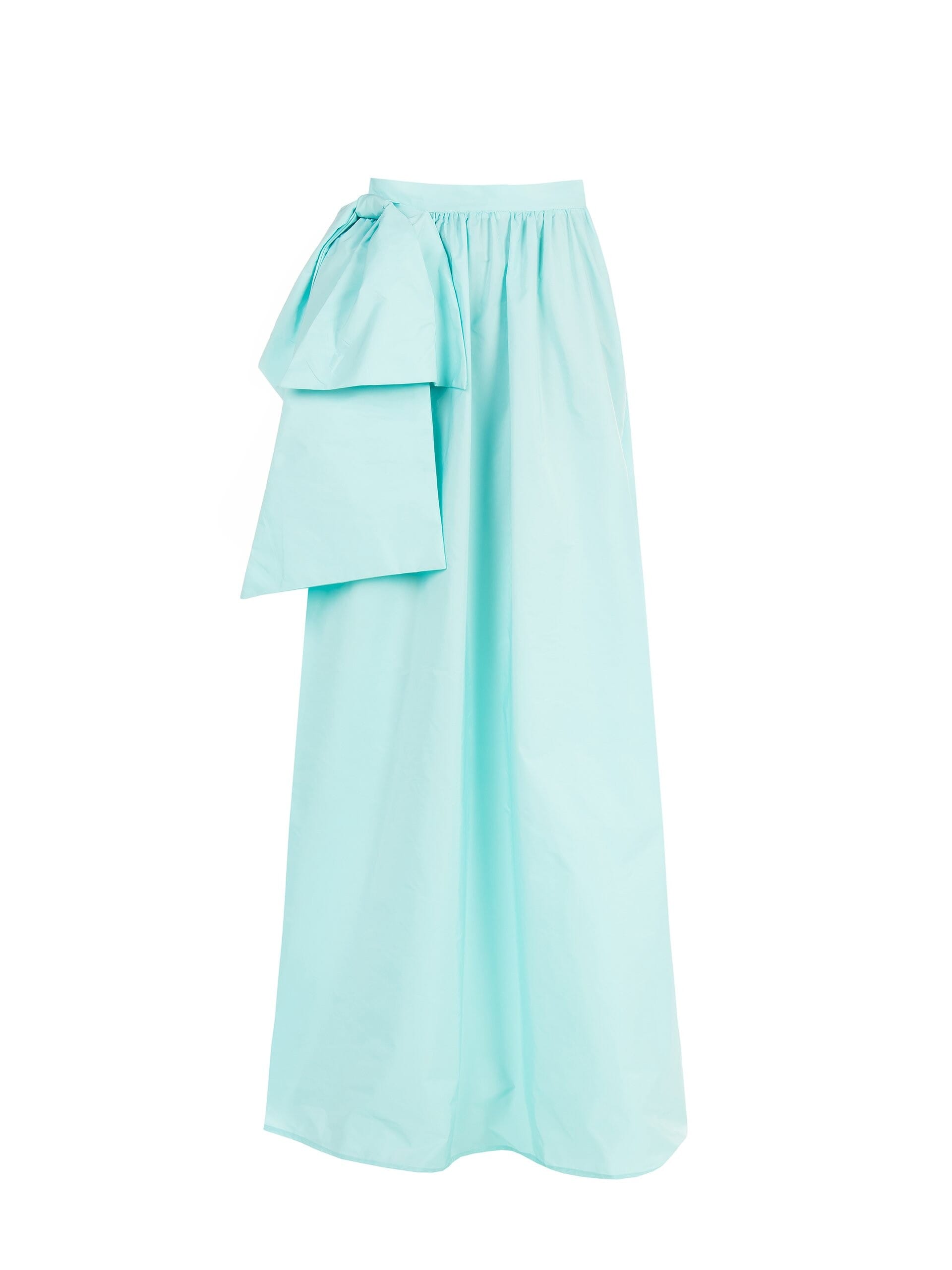 Gonna Lunga A Ruota In Nylon Con Maxi Fiocco Sul Fianco Rinascimento