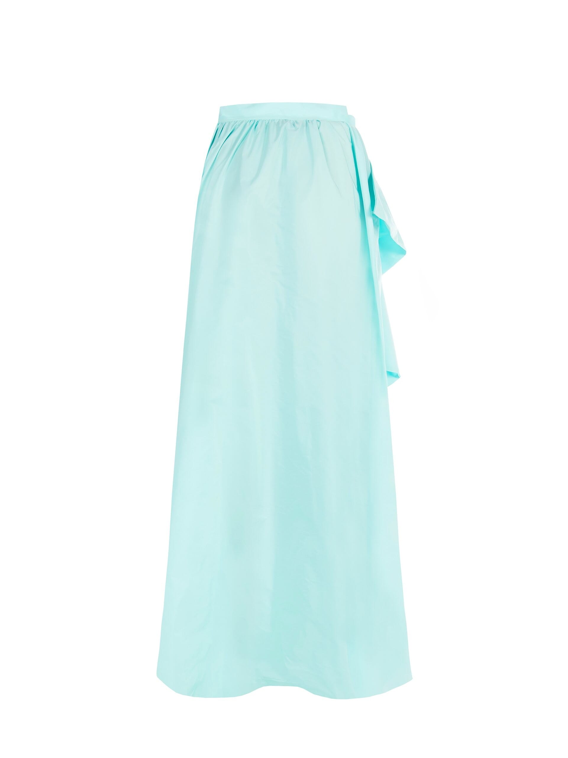 Gonna Lunga A Ruota In Nylon Con Maxi Fiocco Sul Fianco Rinascimento