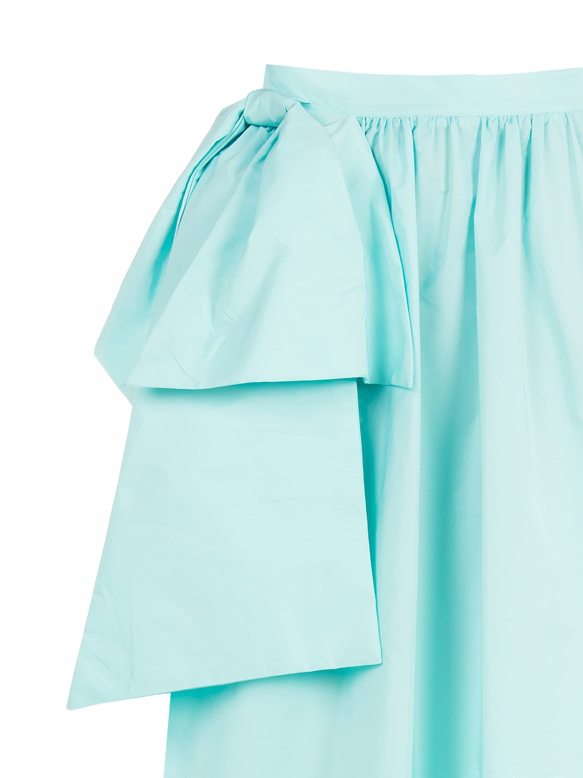 Gonna Lunga A Ruota In Nylon Con Maxi Fiocco Sul Fianco Rinascimento