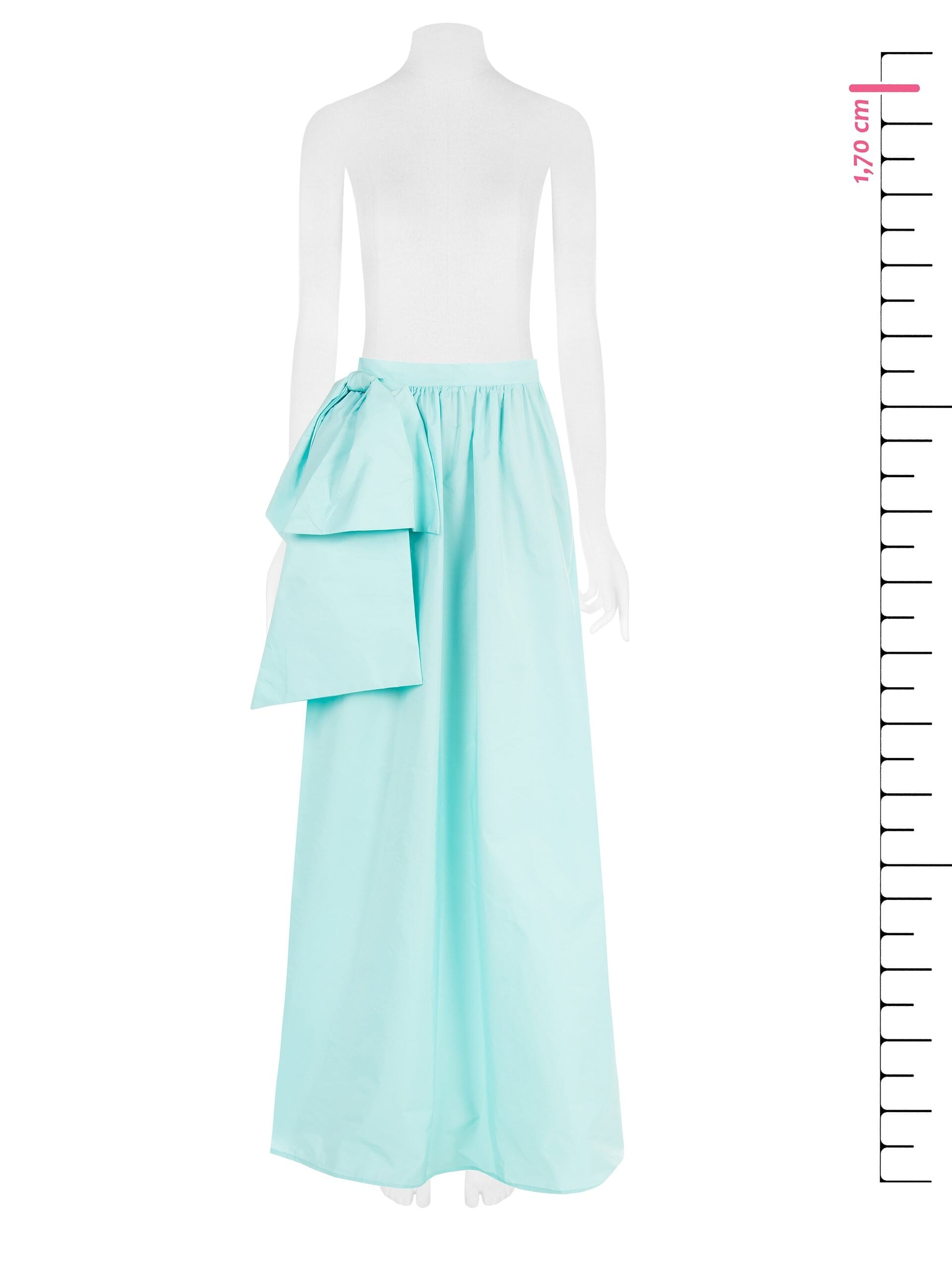 Gonna Lunga A Ruota In Nylon Con Maxi Fiocco Sul Fianco Rinascimento