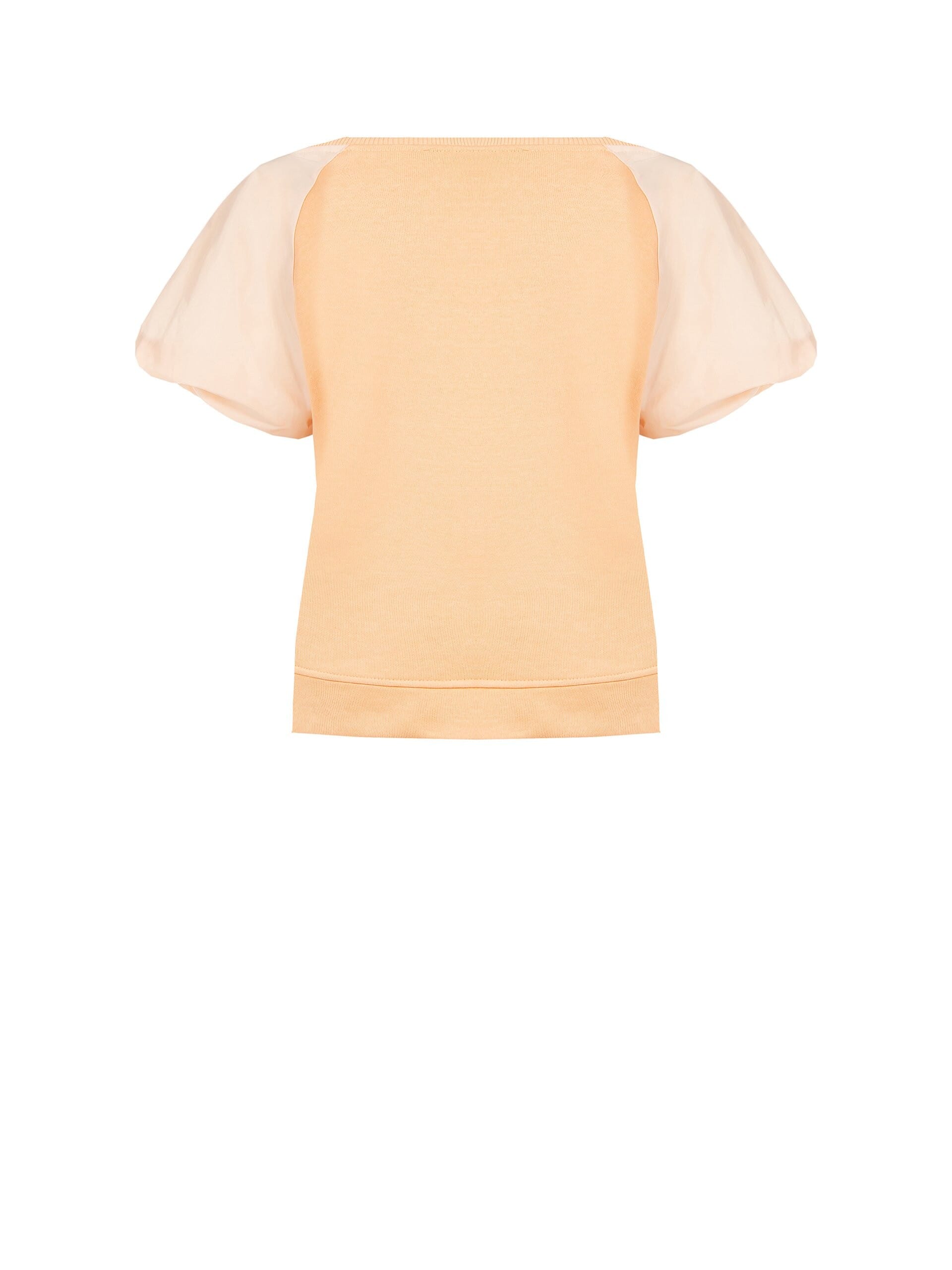 Felpa Over In Misto Cotone Con Maniche A Palloncino In Nylon Rinascimento