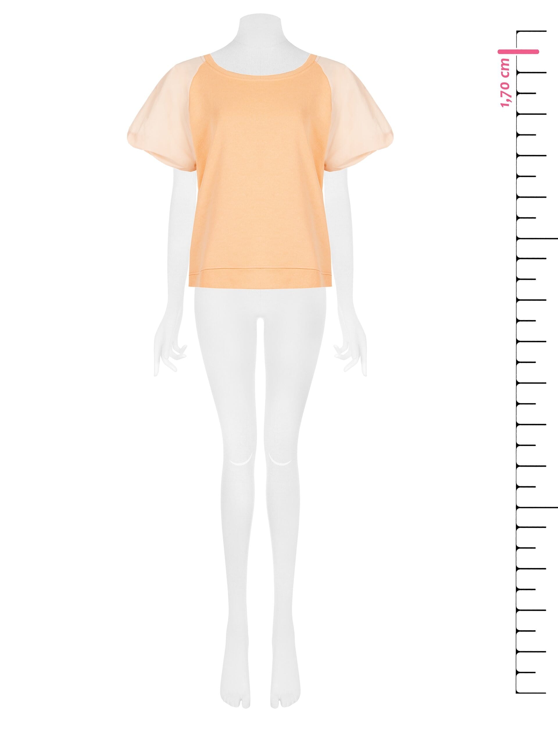 Felpa Over In Misto Cotone Con Maniche A Palloncino In Nylon Rinascimento