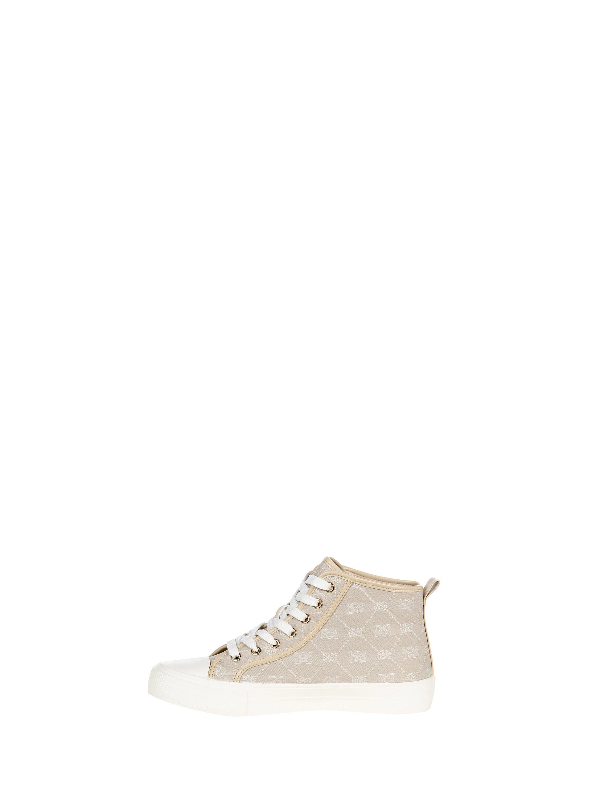 Sneakers Alte In Tela Con Pattern Logo Rinascimento