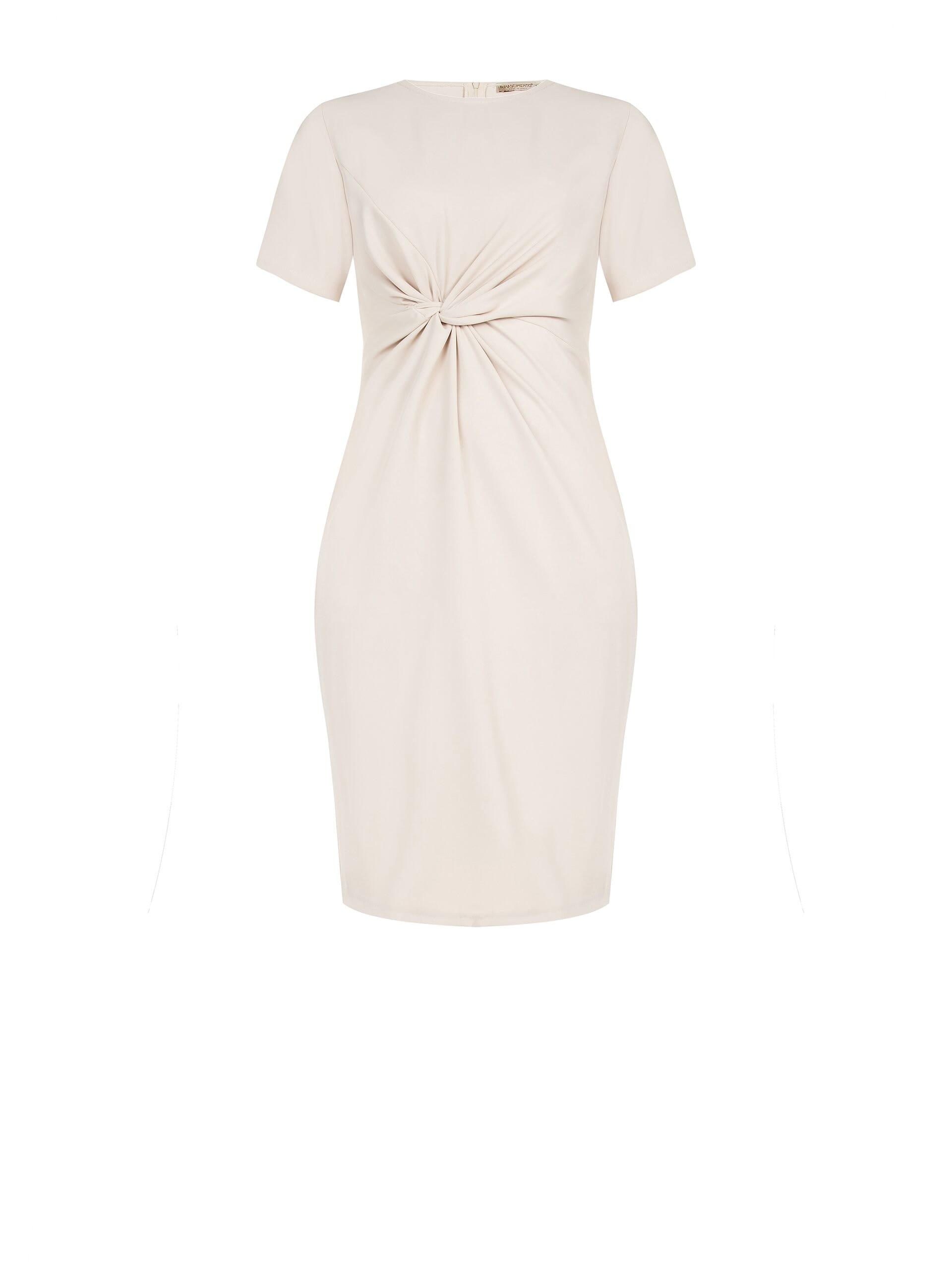 Abito Midi Curvy In Crepe Con Nodo Sul Lato Rinascimento Curvy