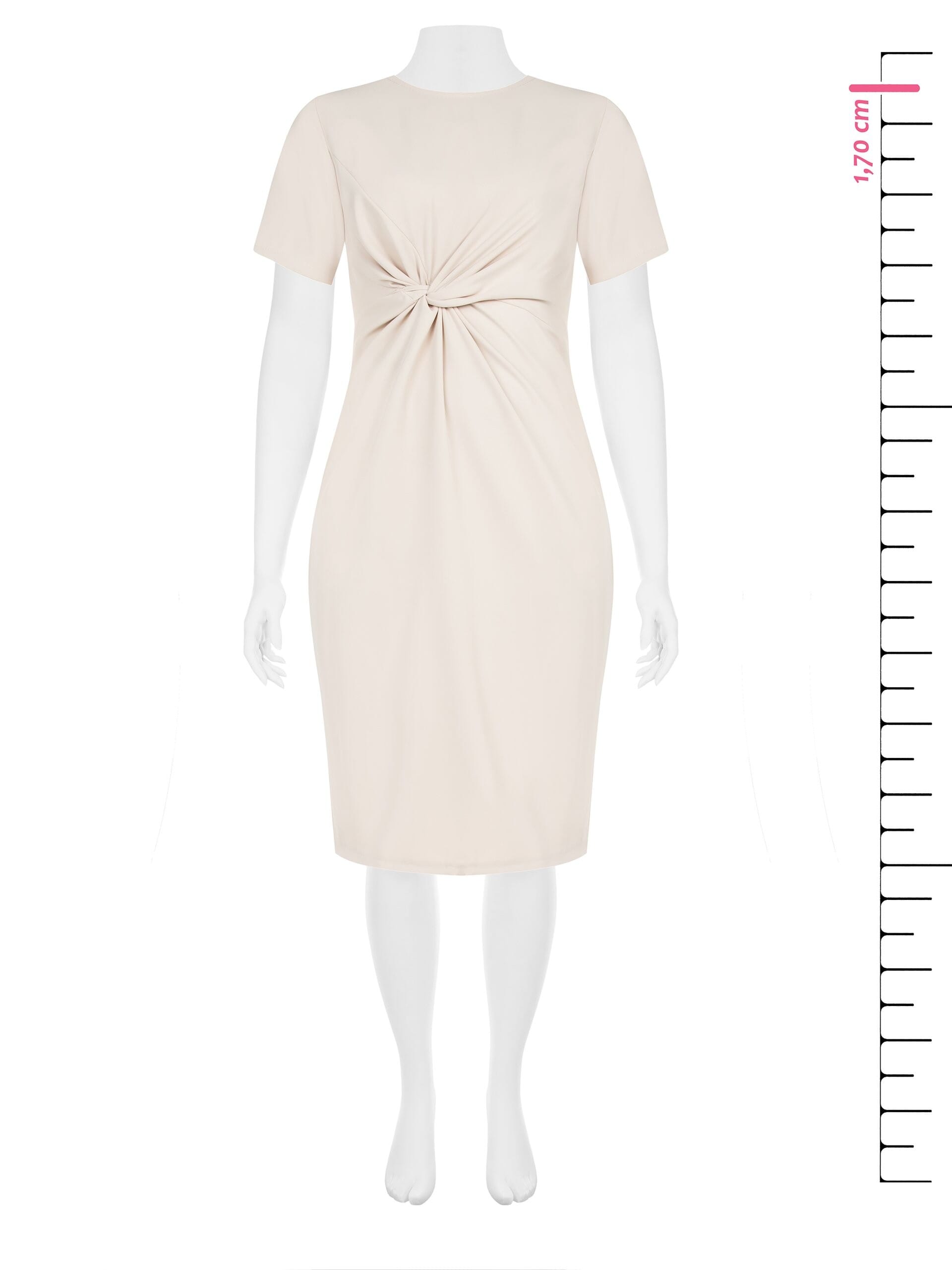 Abito Midi Curvy In Crepe Con Nodo Sul Lato Rinascimento Curvy