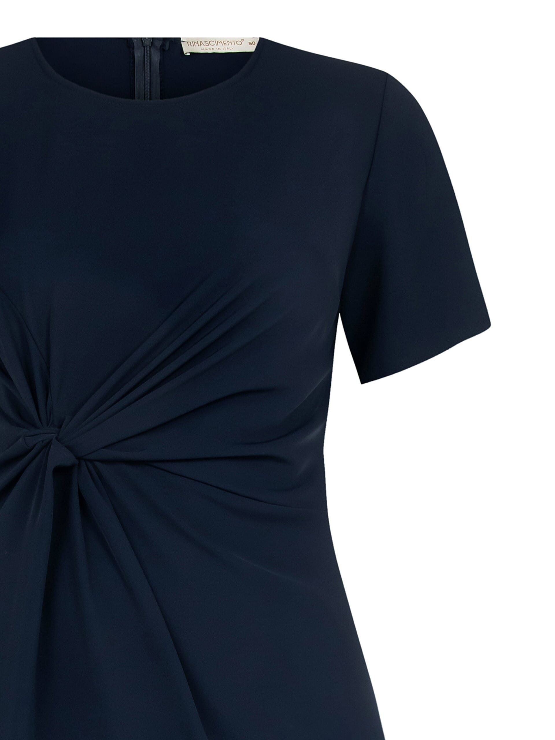 Abito Midi Curvy In Crepe Con Nodo Sul Lato Rinascimento Curvy