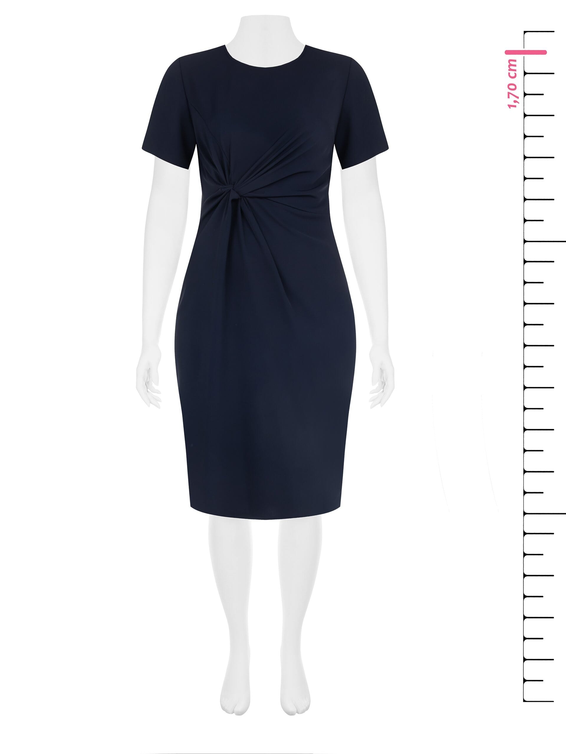 Abito Midi Curvy In Crepe Con Nodo Sul Lato Rinascimento Curvy