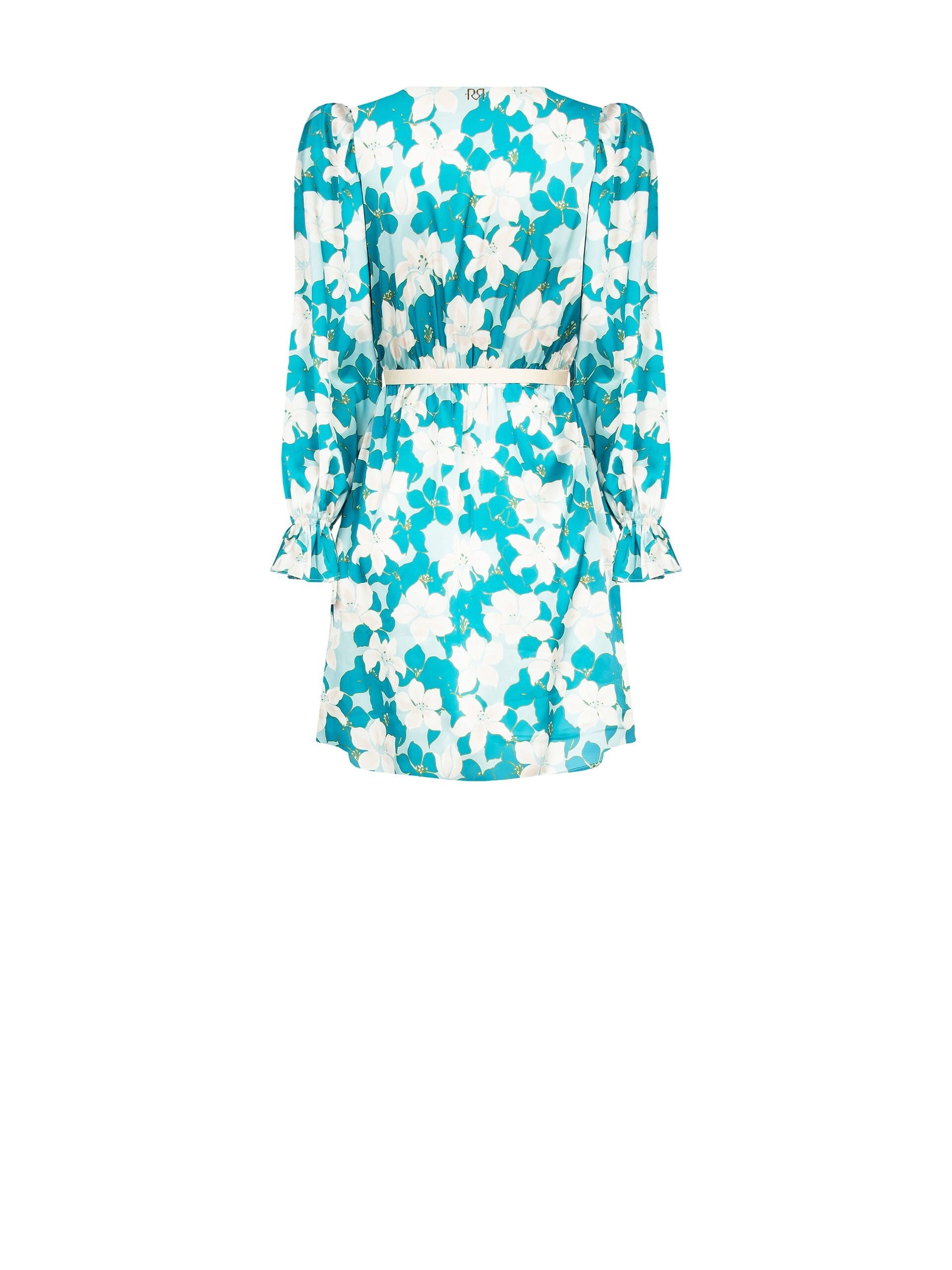 Abito Corto Ad Incrocio In Raso Con Cintura In Similpelle Rinascimento Curvy