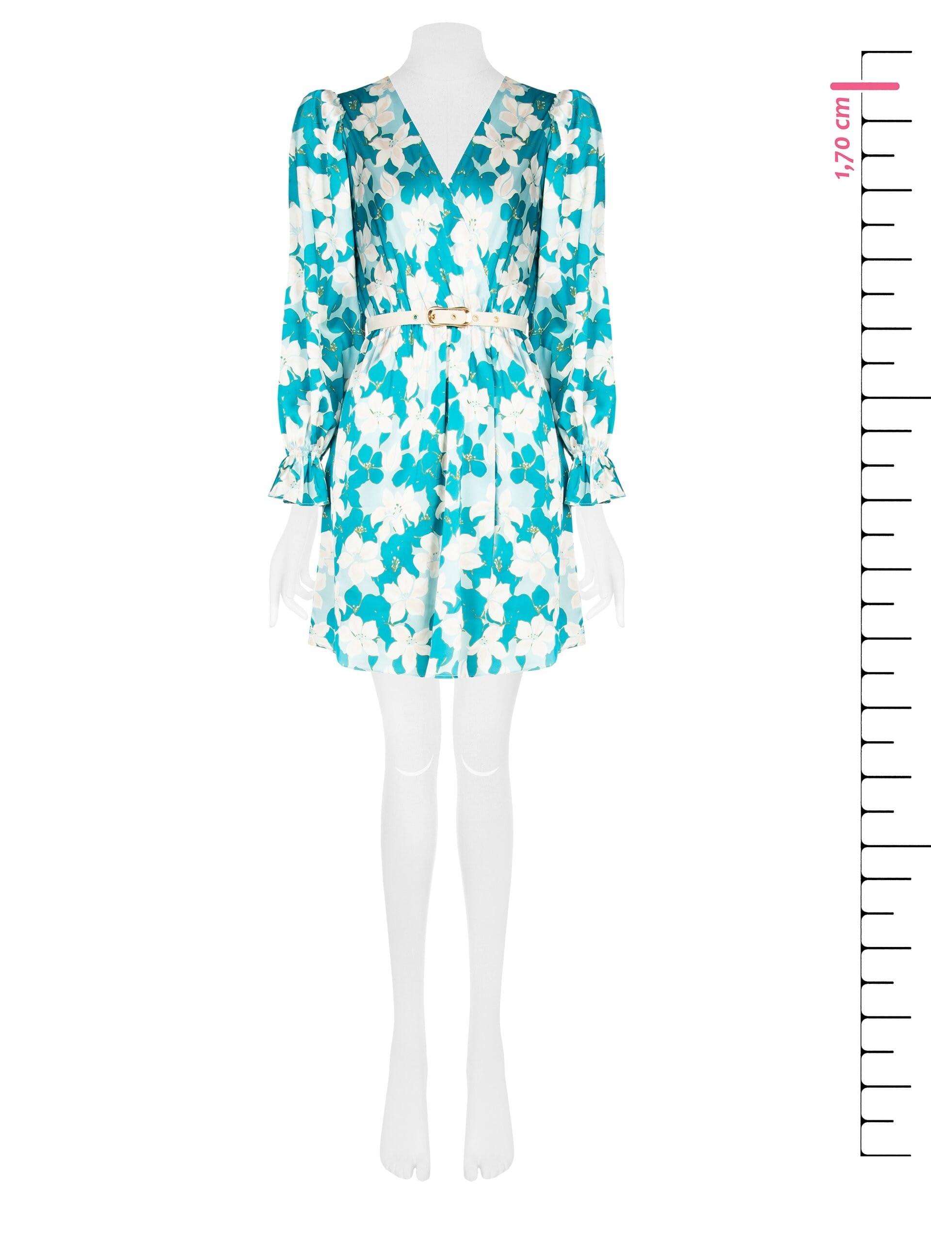 Abito Corto Ad Incrocio In Raso Con Cintura In Similpelle Rinascimento Curvy