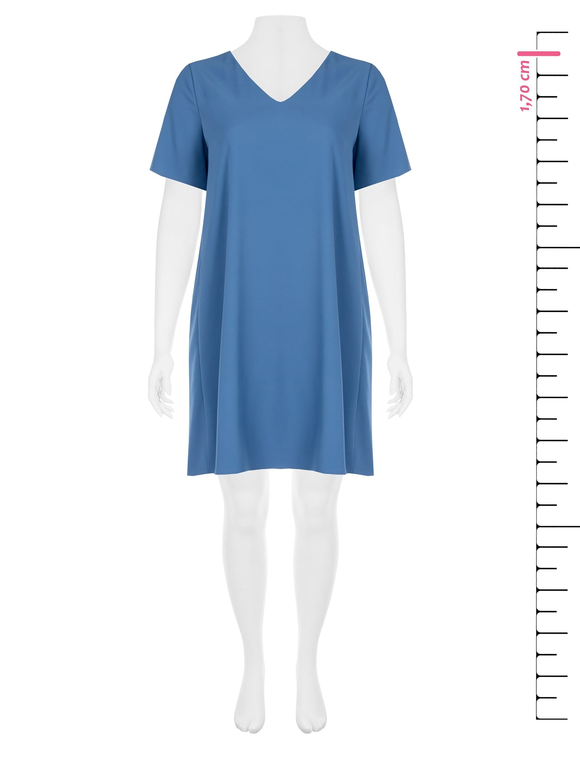 Abito Curvy A Trapezio Fluido In Crepe Rinascimento Curvy