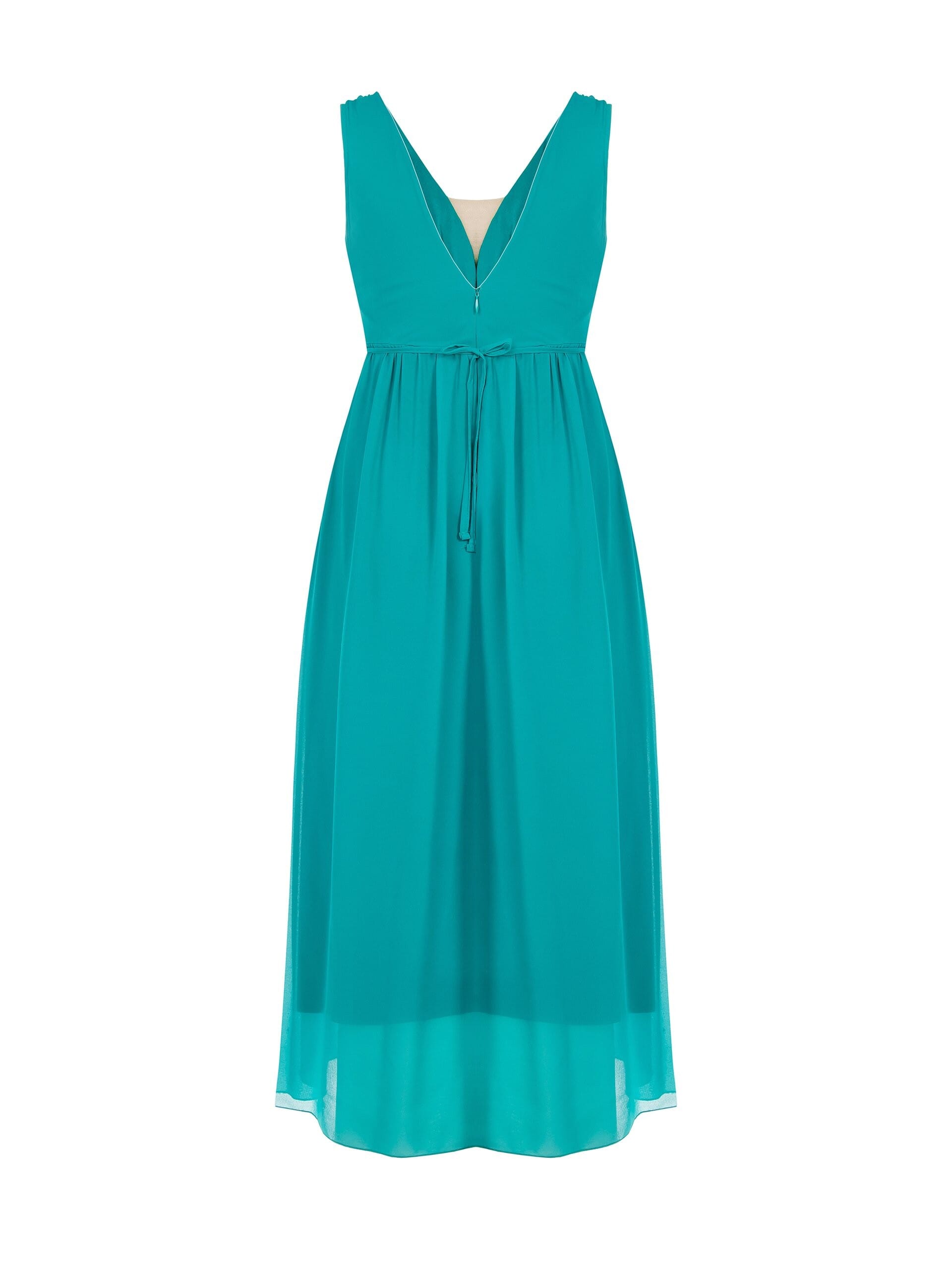 Abito Lungo Curvy Ad Incrocio In Georgette Con Dettaglio In Strass Rinascimento Curvy