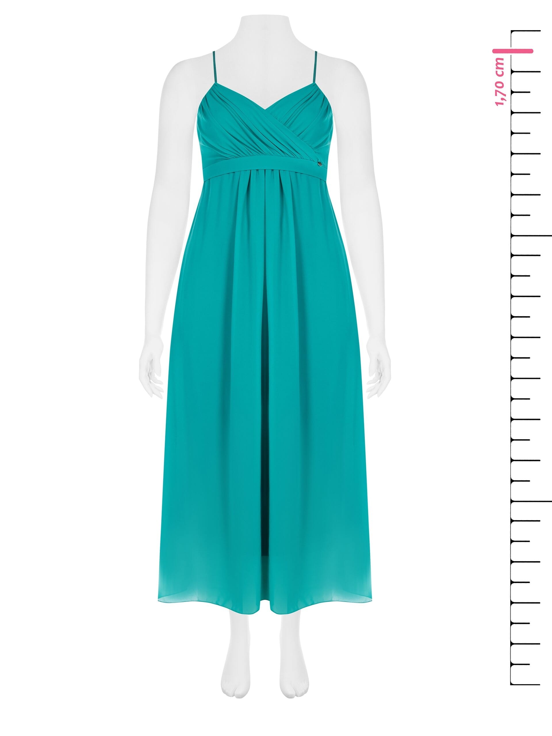 Abito Lungo Curvy Impero In Georgette Con Scollo Incrociato Rinascimento Curvy