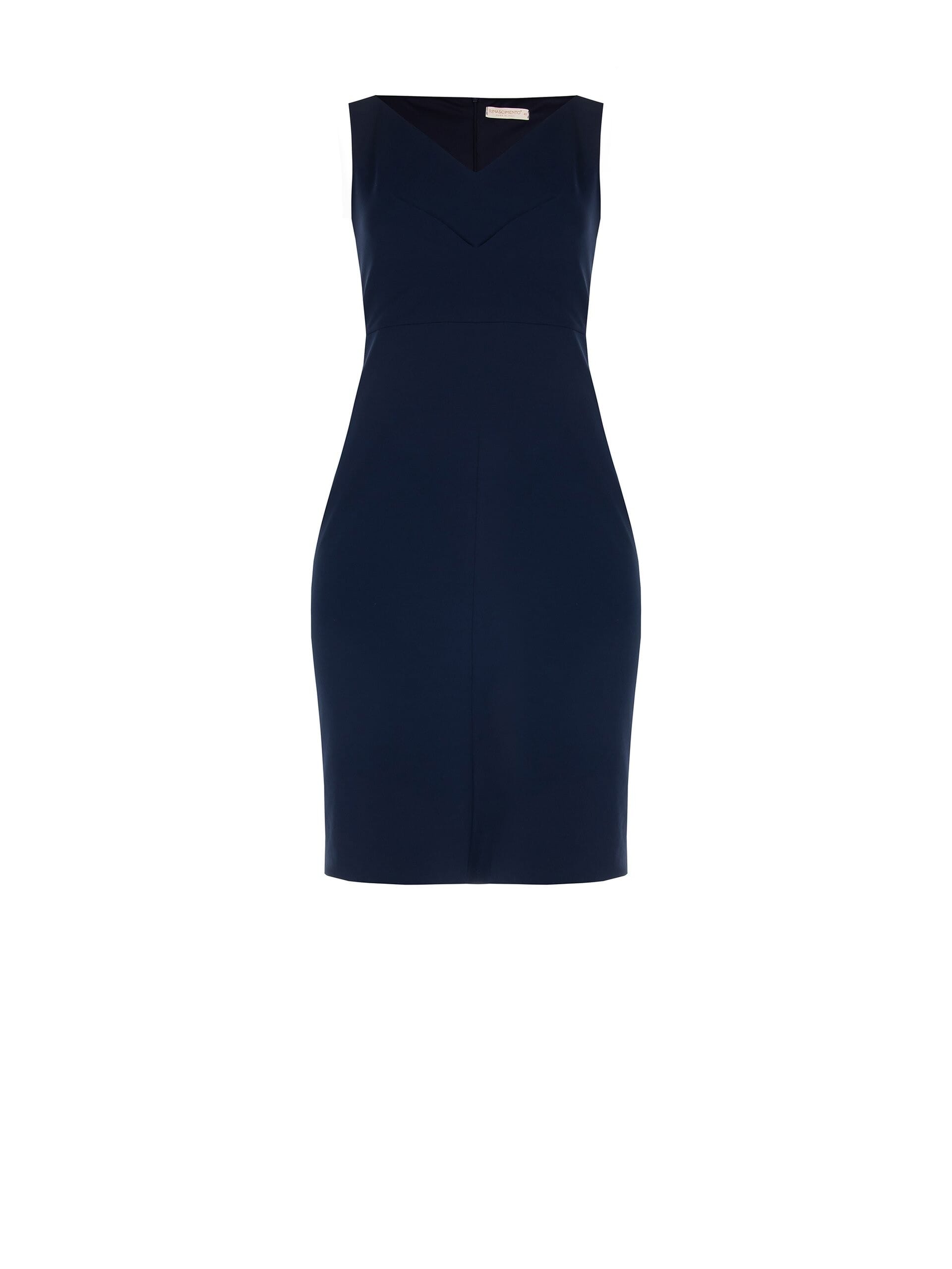 Abito A Tubino Curvy In Scuba Crepe Arricciato Sul Petto Rinascimento Curvy