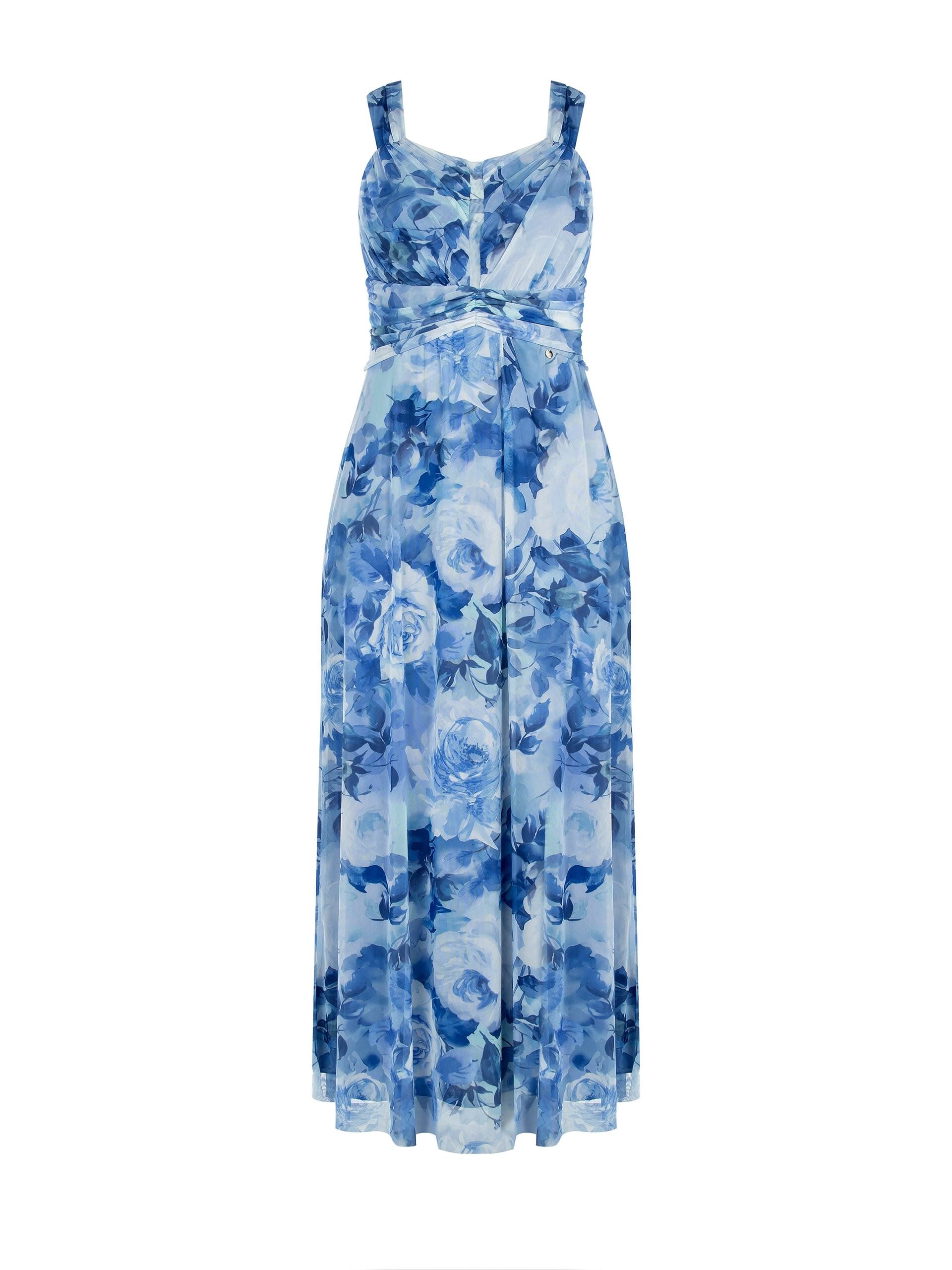 Abito Lungo Curvy In Tulle Arricciato In Vita Rinascimento Curvy