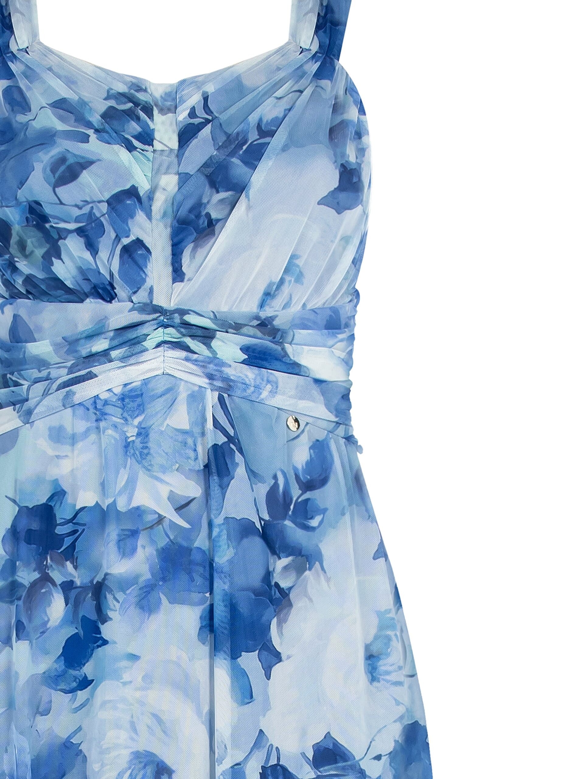 Abito Lungo Curvy In Tulle Arricciato In Vita Rinascimento Curvy