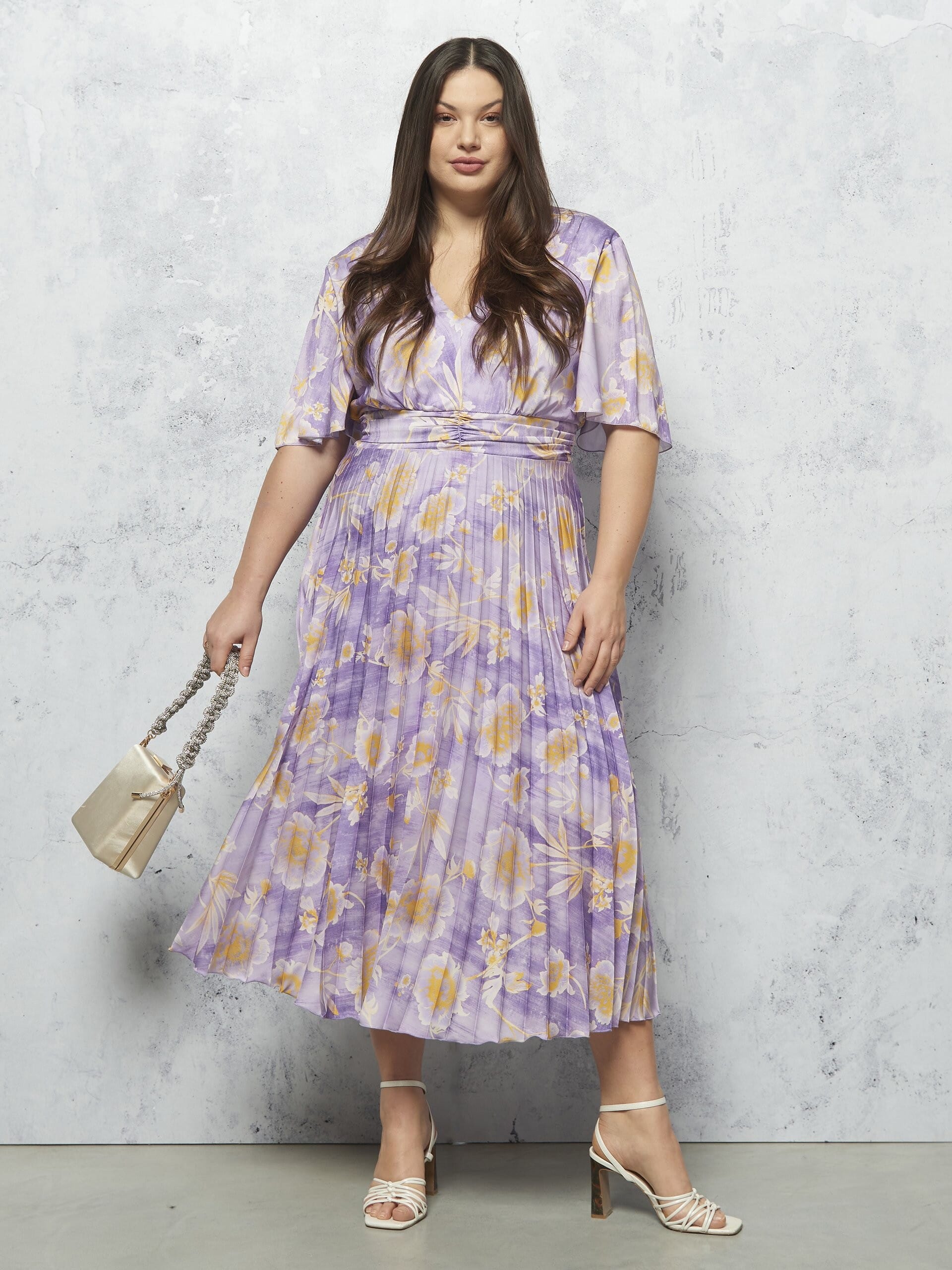 Camicia Curvy In Crepe Con Cravatta In Raso Removibile Rinascimento Curvy