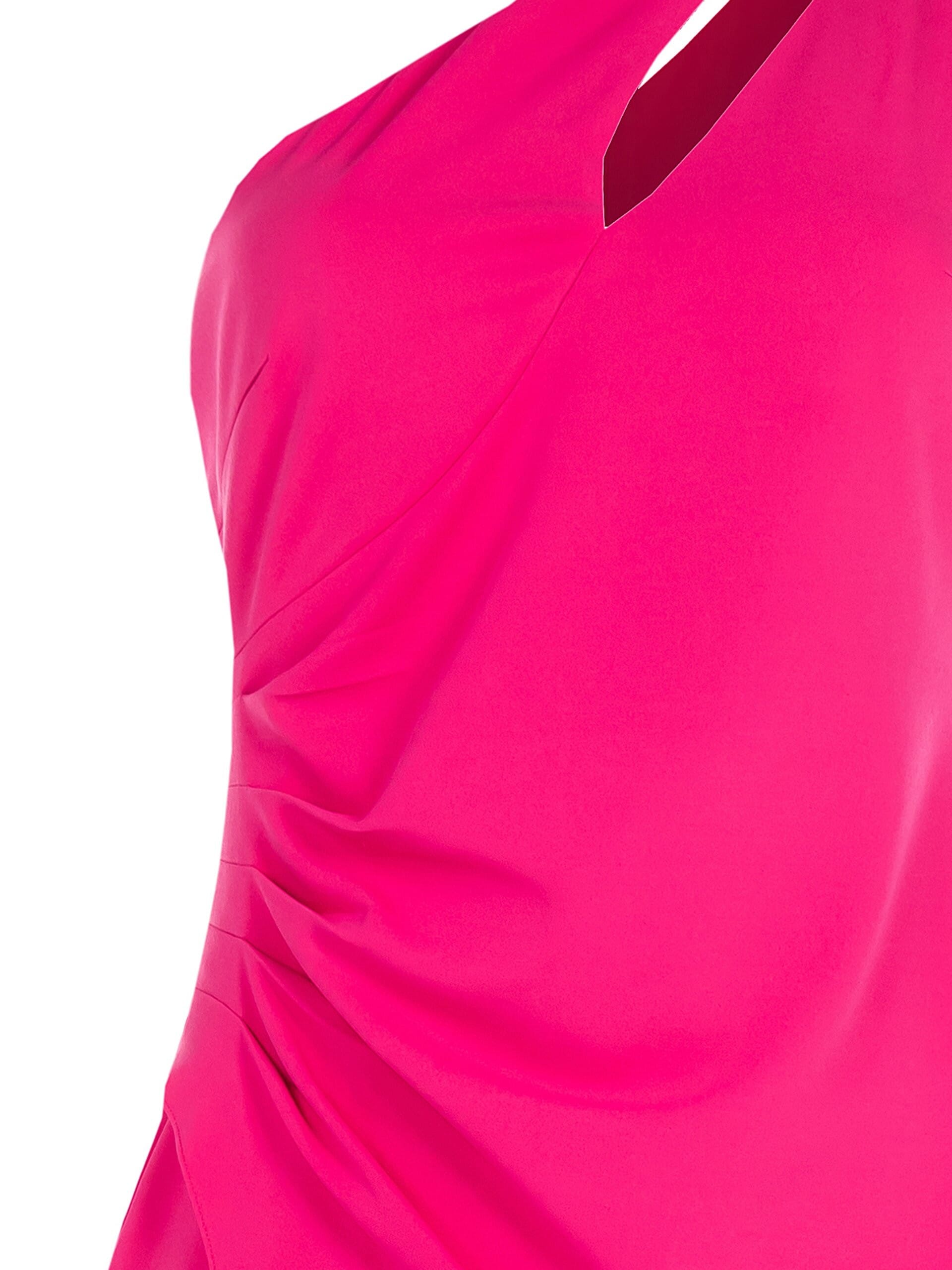 Abito Curvy Lungo Ad Incrocio In Scuba Crepe Con Cut-Out Sulla Spalla Rinascimento Curvy