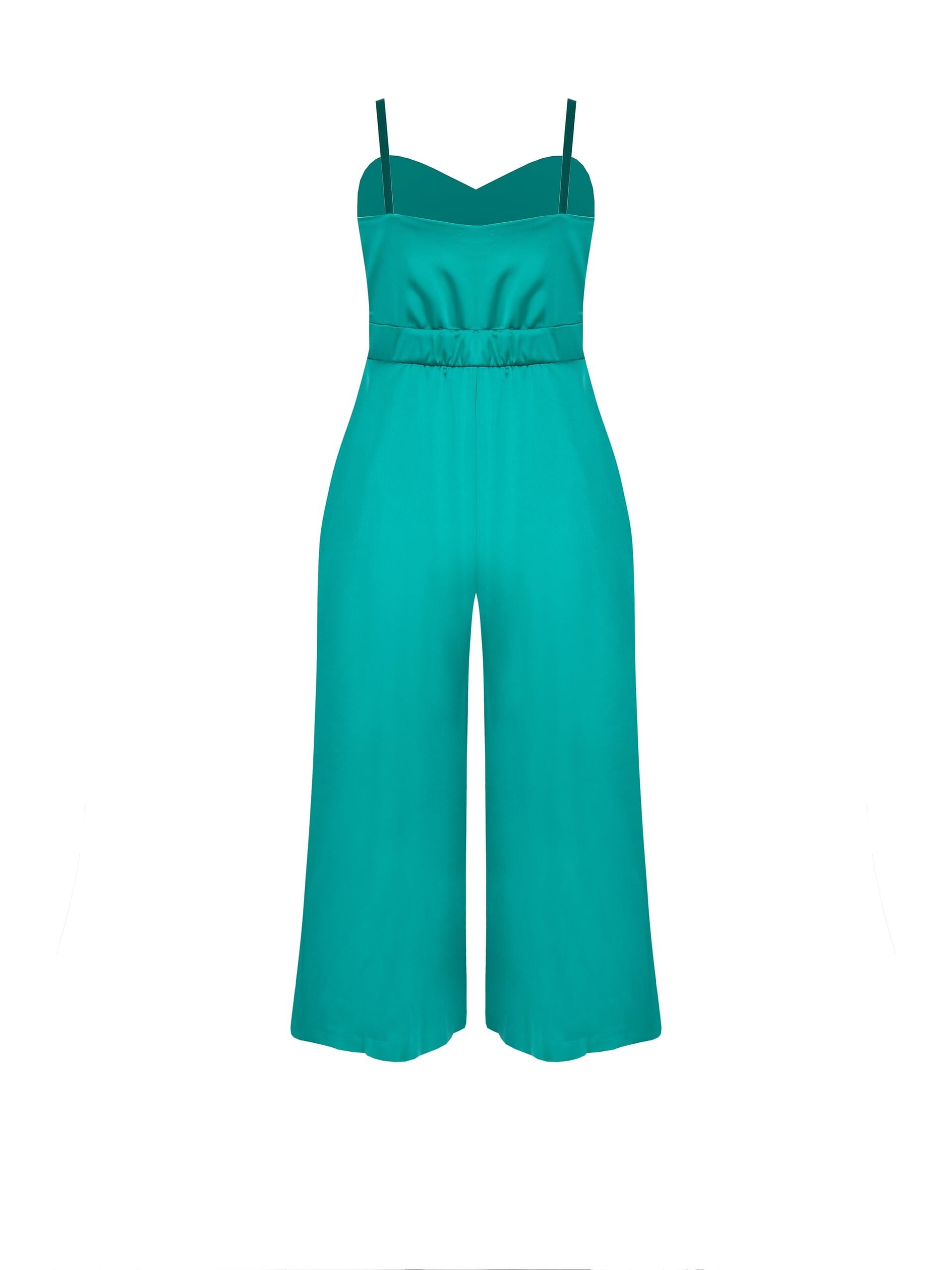 Tuta Intera Curvy Pantaloni In Raso Strutturato Con Tasche Rinascimento Curvy