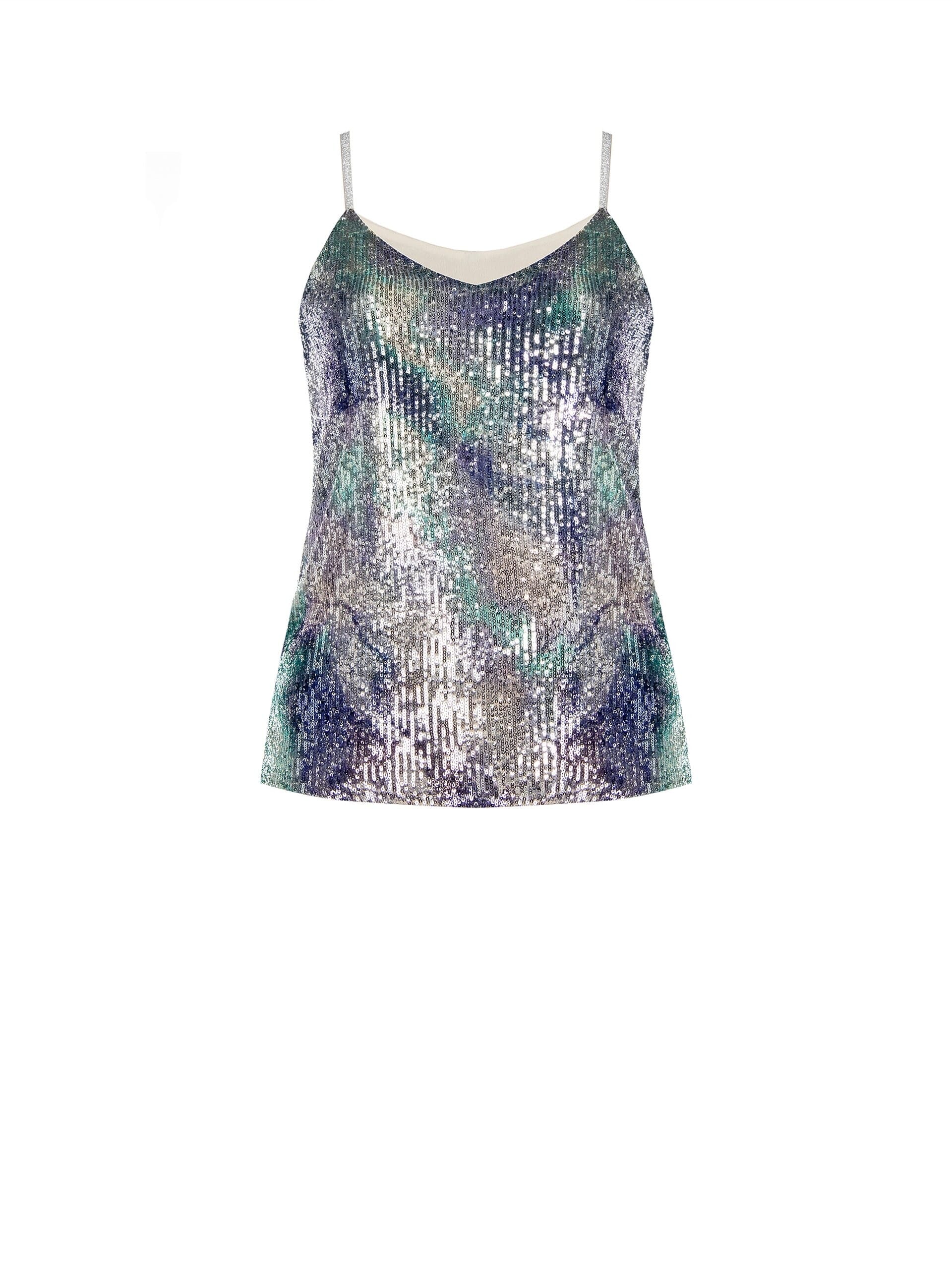 Imprimé Paillettes Couvert Curvy Rinascimento Tops