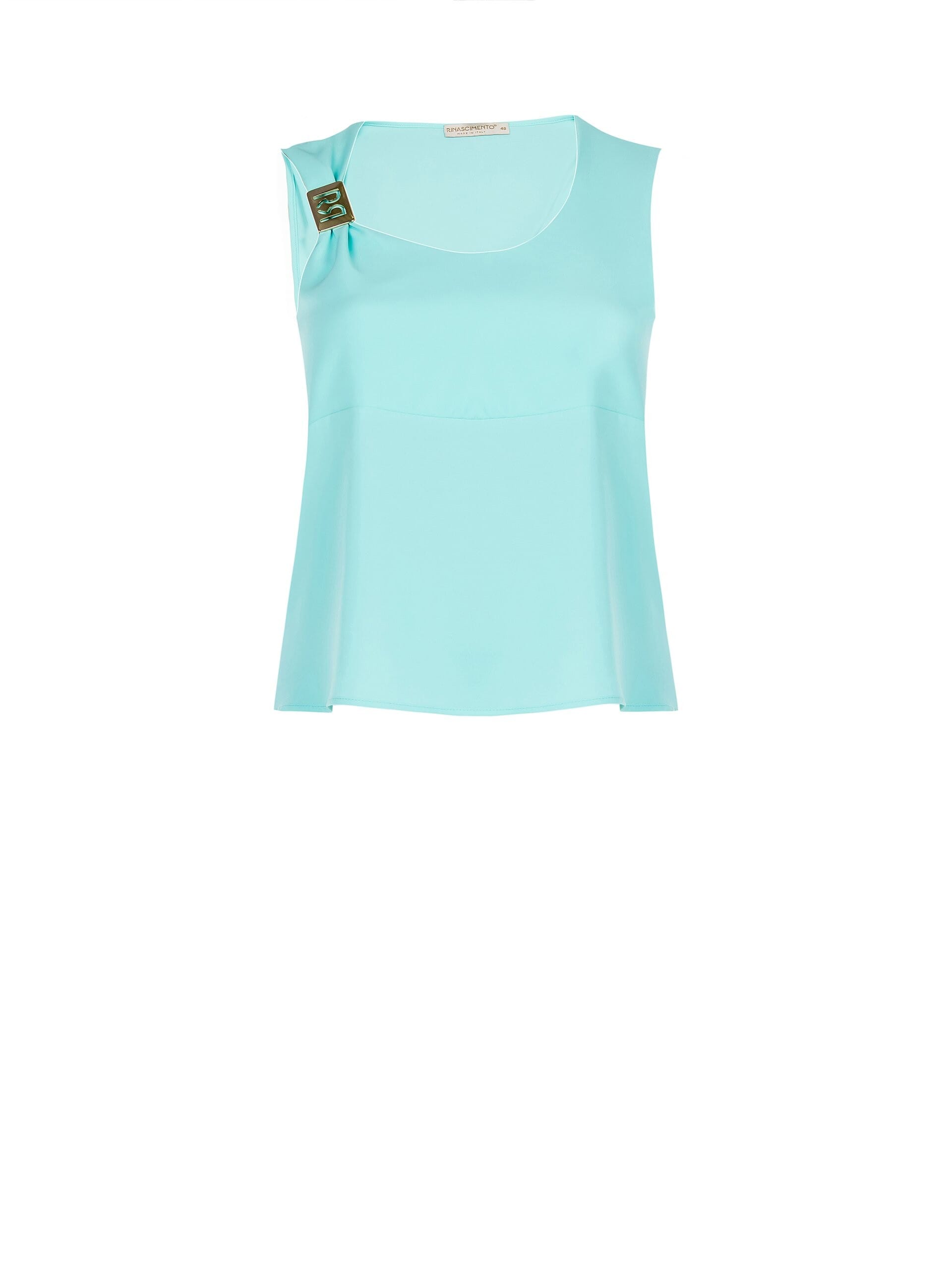 Top Curvy Fluido Con Dettaglio Logo In Metallo Sulla Spallina Rinascimento Curvy