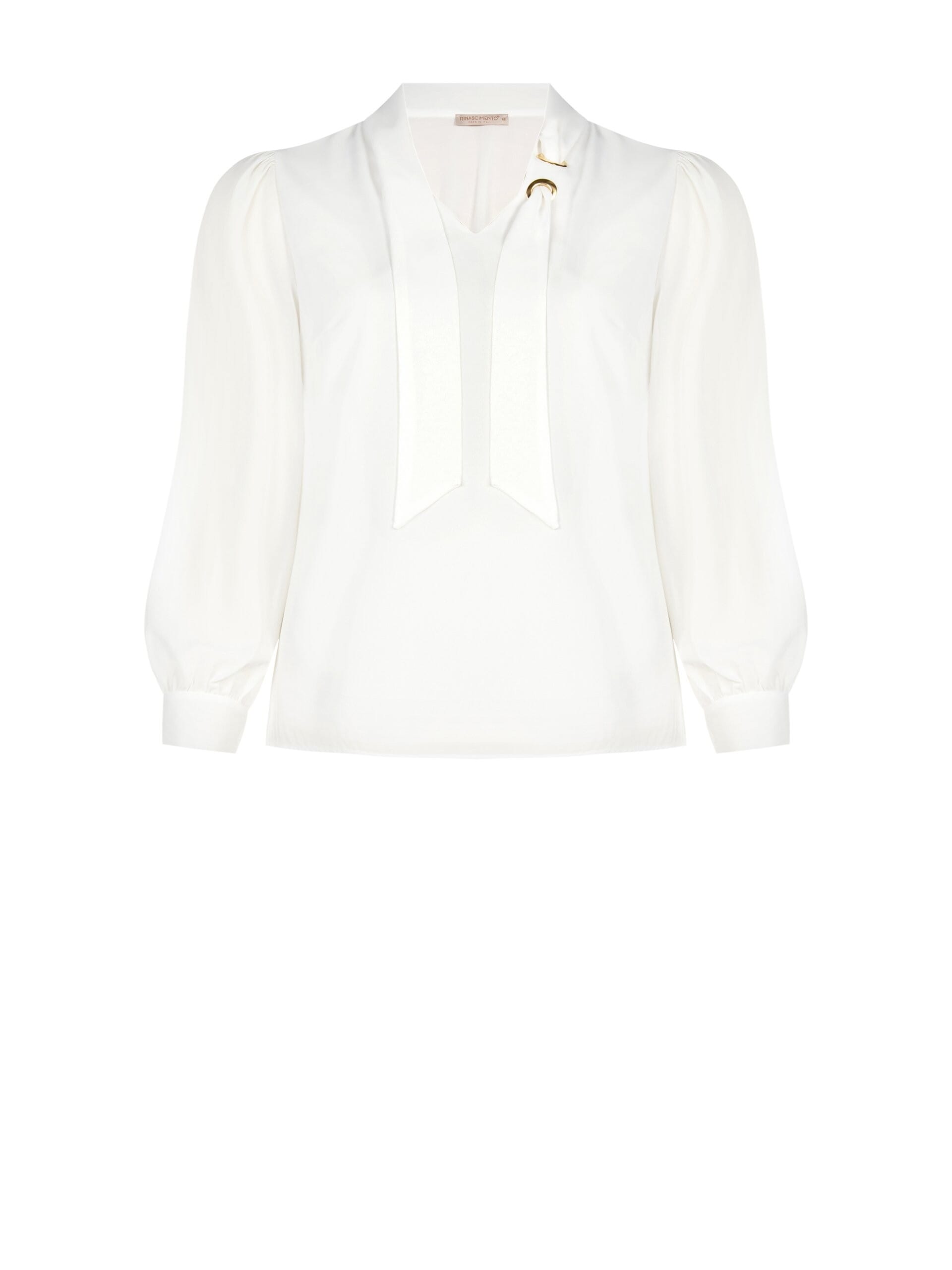 Chemisier double Georgette Fluid Curvy avec cravate Rinascimento Curvy