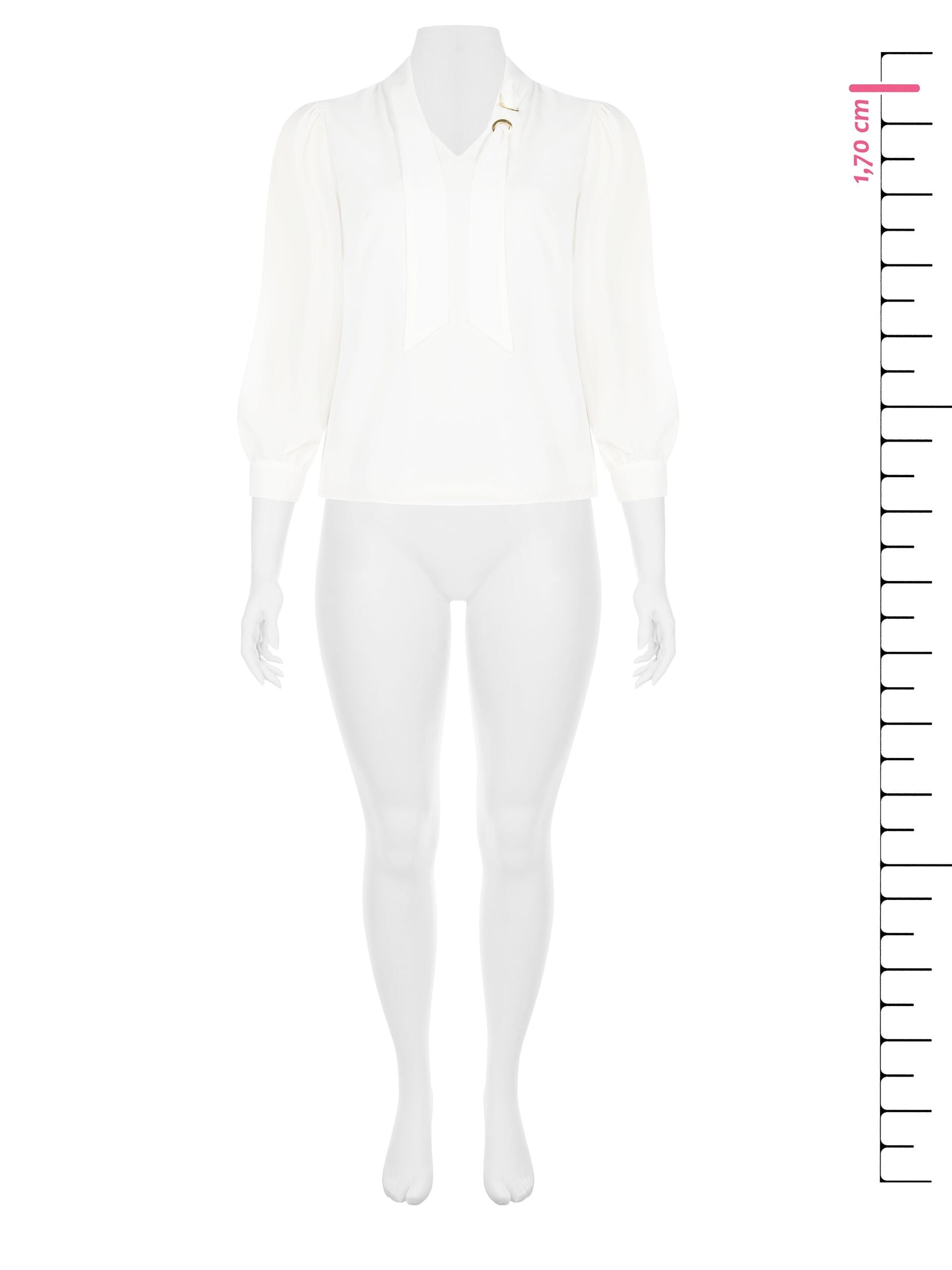 Chemisier double Georgette Fluid Curvy avec cravate Rinascimento Curvy