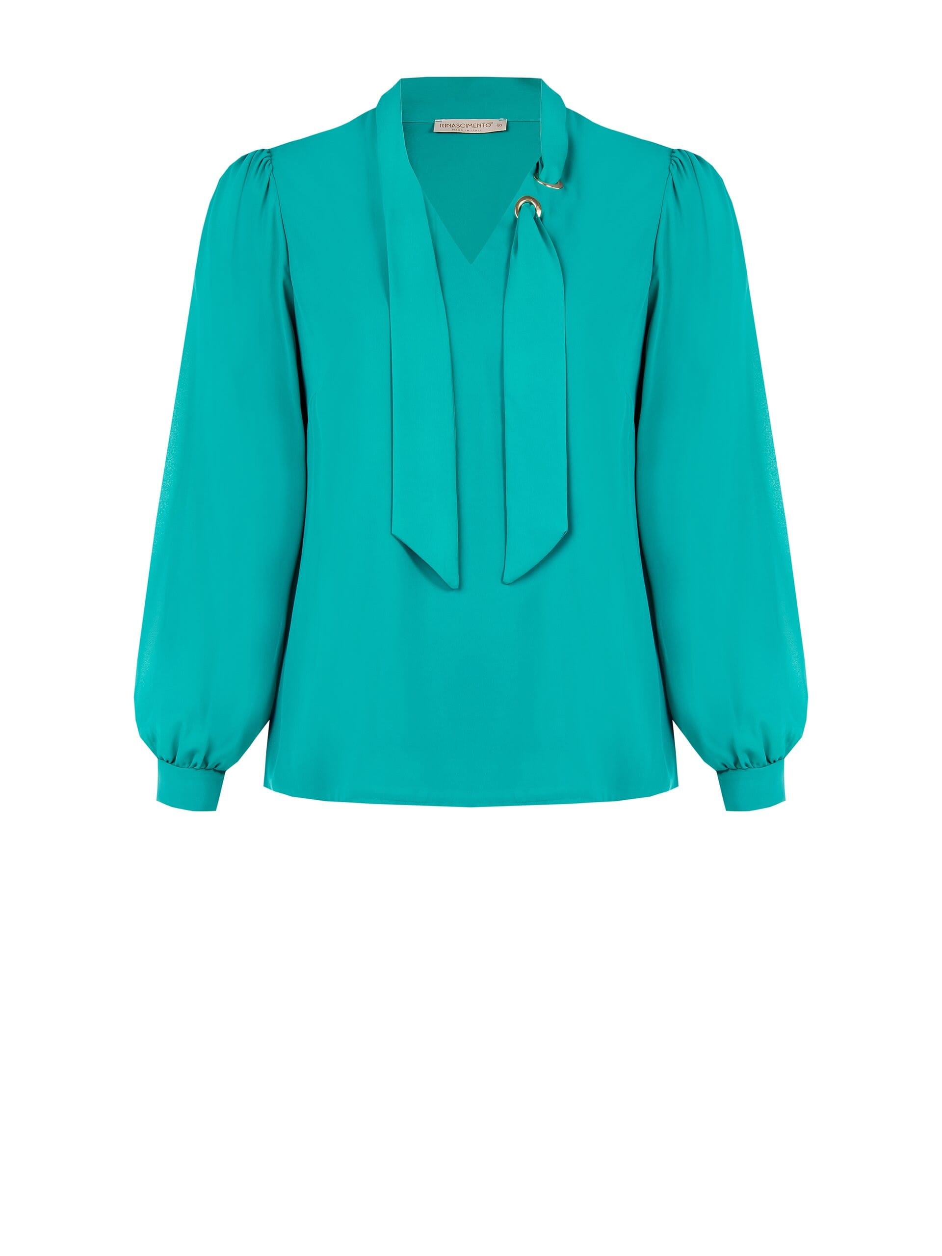 Chemisier double Georgette Fluid Curvy avec cravate Rinascimento Curvy