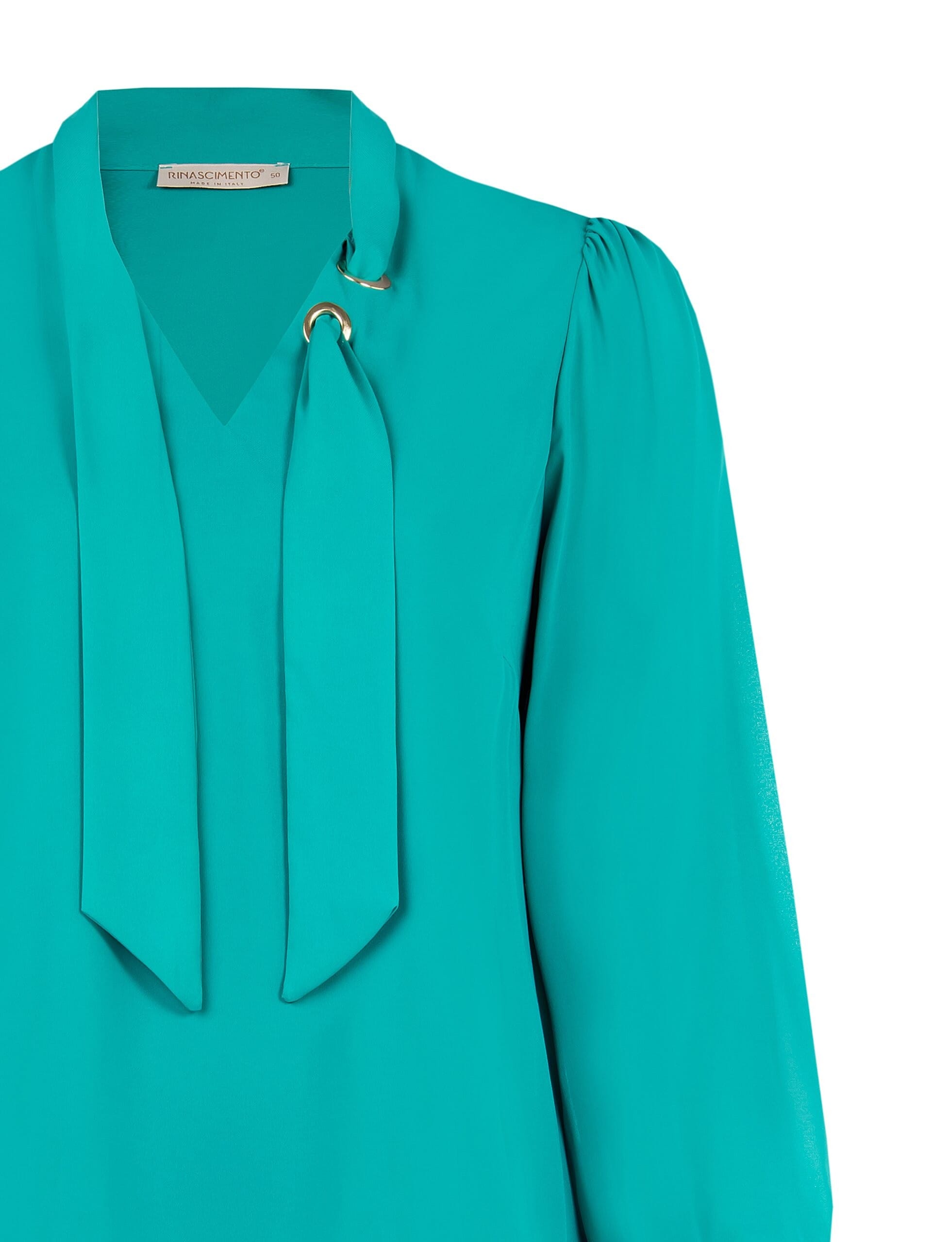 Chemisier double Georgette Fluid Curvy avec cravate Rinascimento Curvy