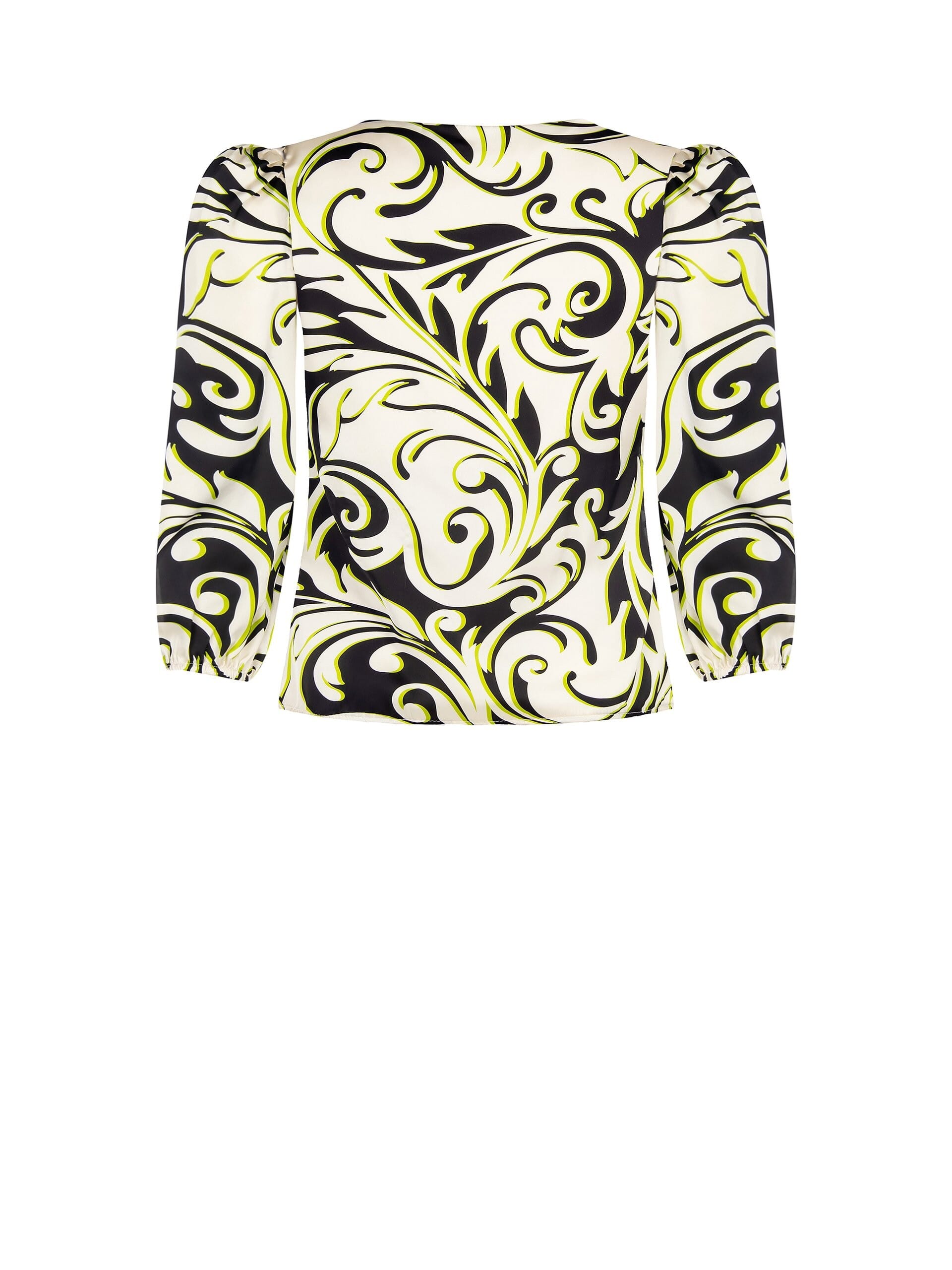 Chemisier imprimé en satin Curvy avec anneau métallique à l'encolure Rinascimento Curvy