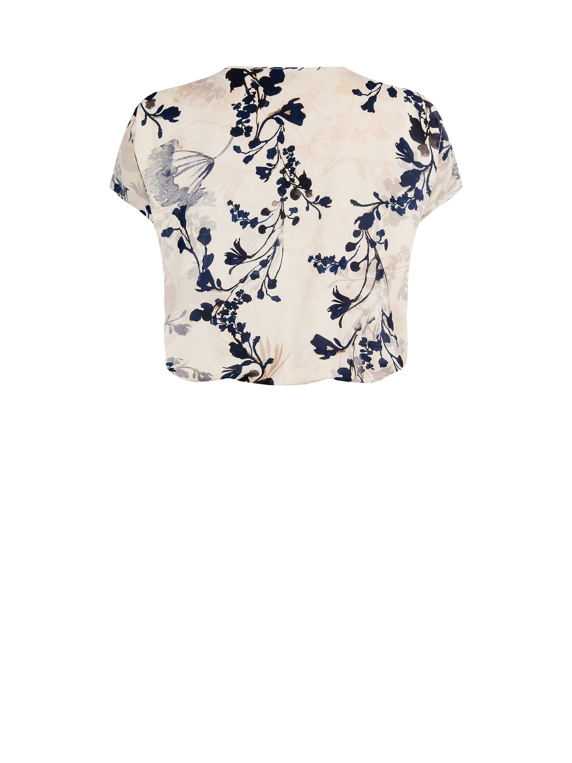 Rinascimento - Blouse curviligne en satin à larges ballons avec nœud papillon