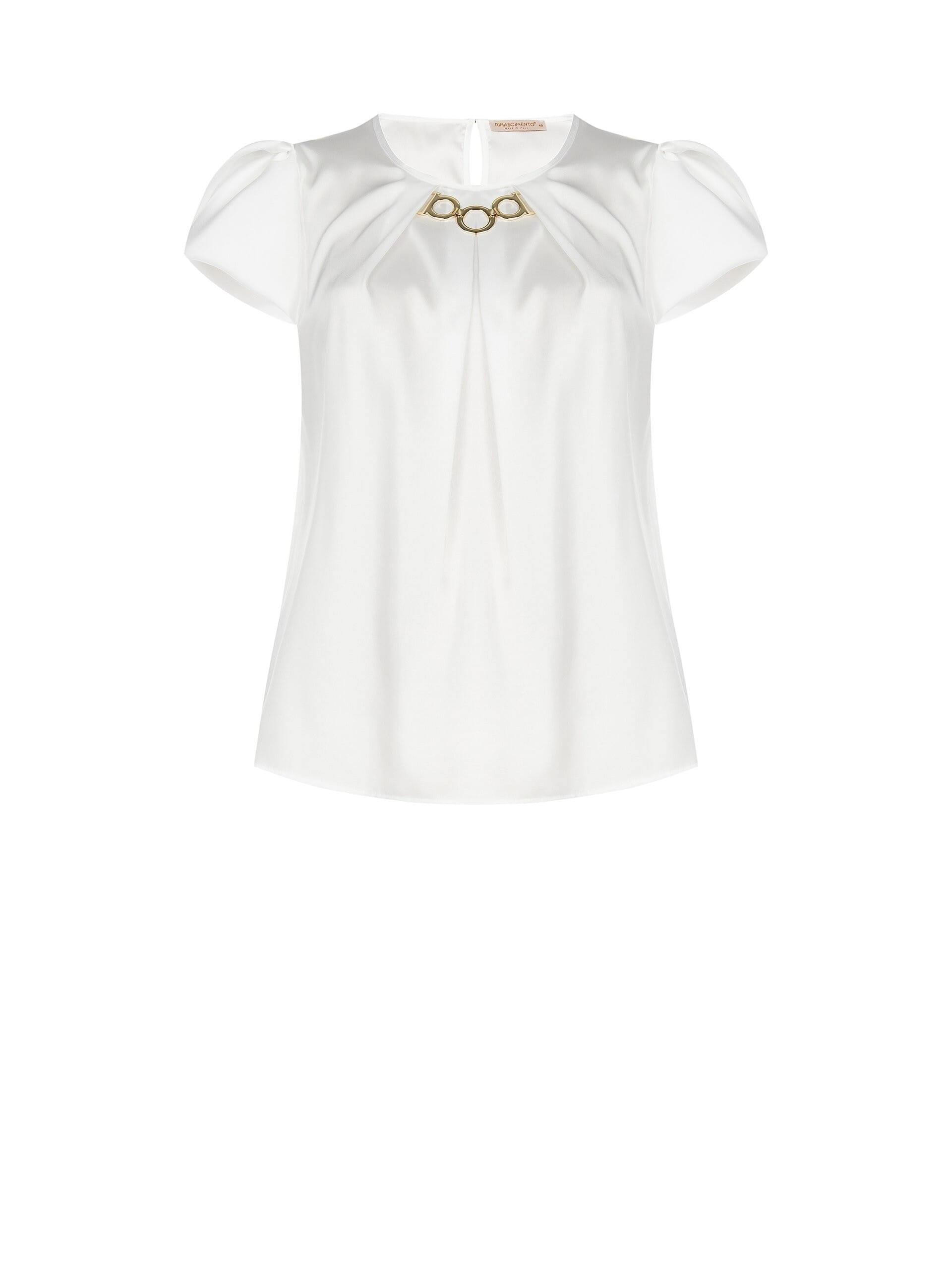 Blouse fluide en satin avec anneau métallique Rinascimento Curvy