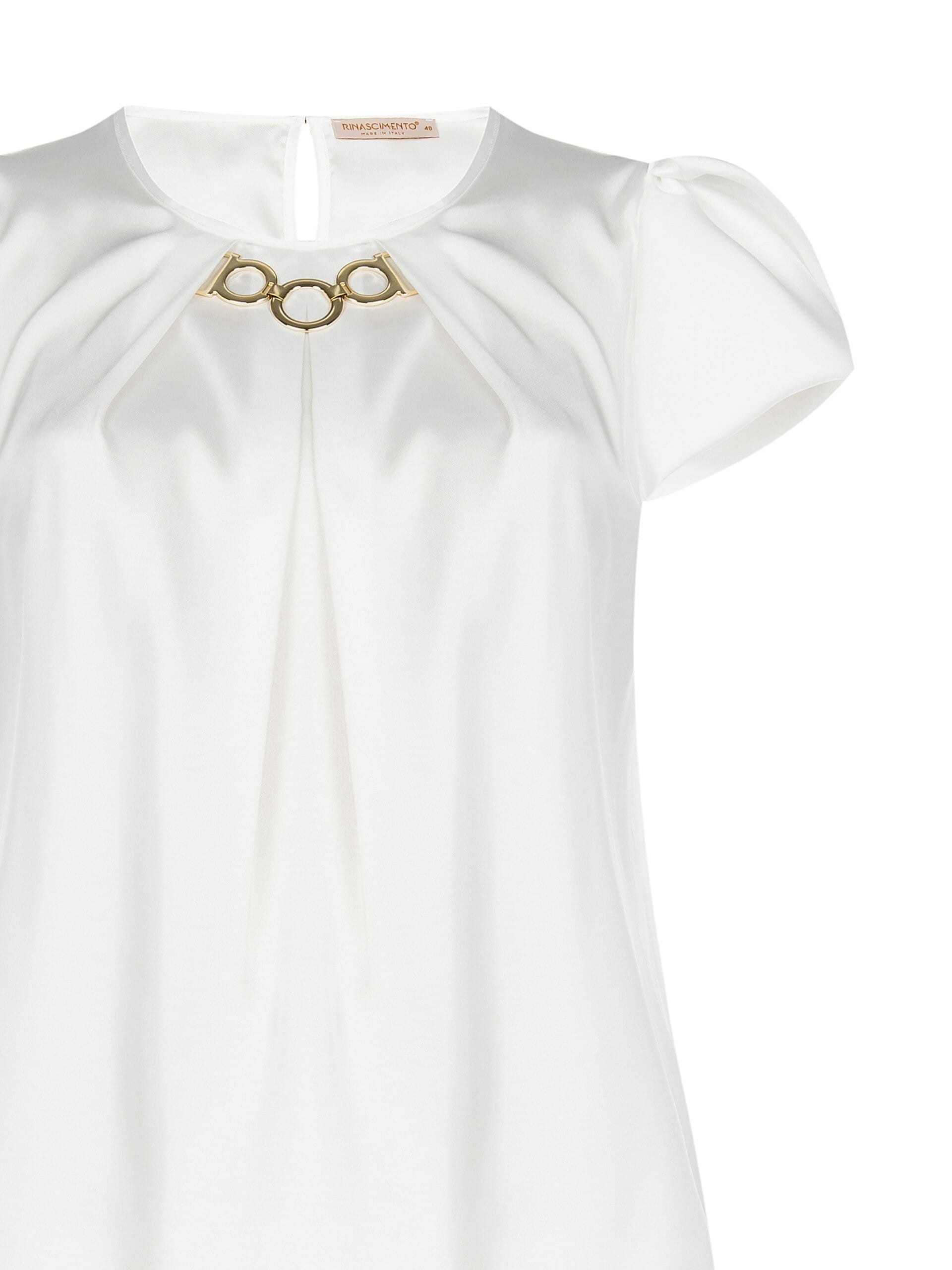 Blouse fluide en satin avec anneau métallique Rinascimento Curvy