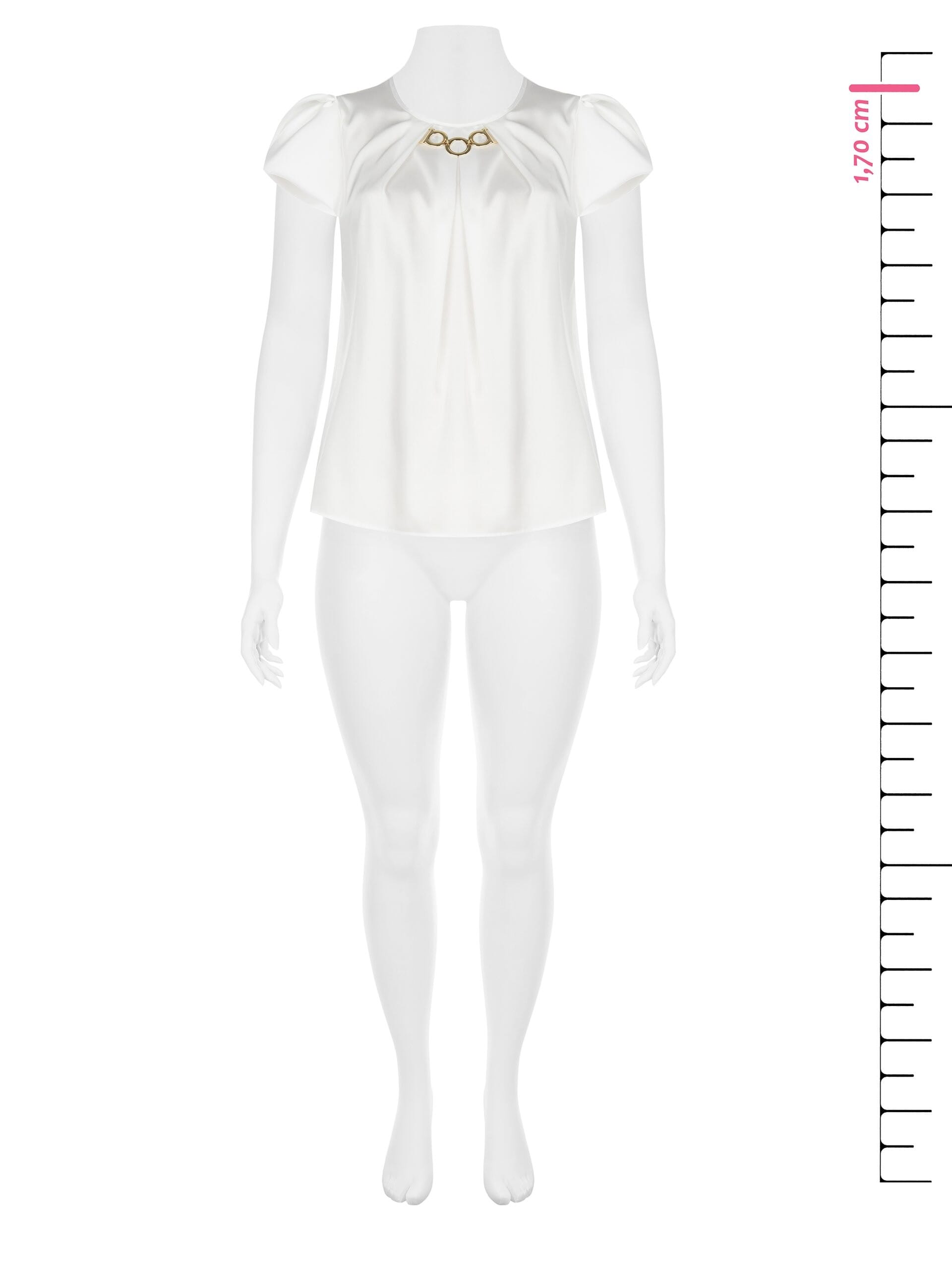 Blouse fluide en satin avec anneau métallique Rinascimento Curvy