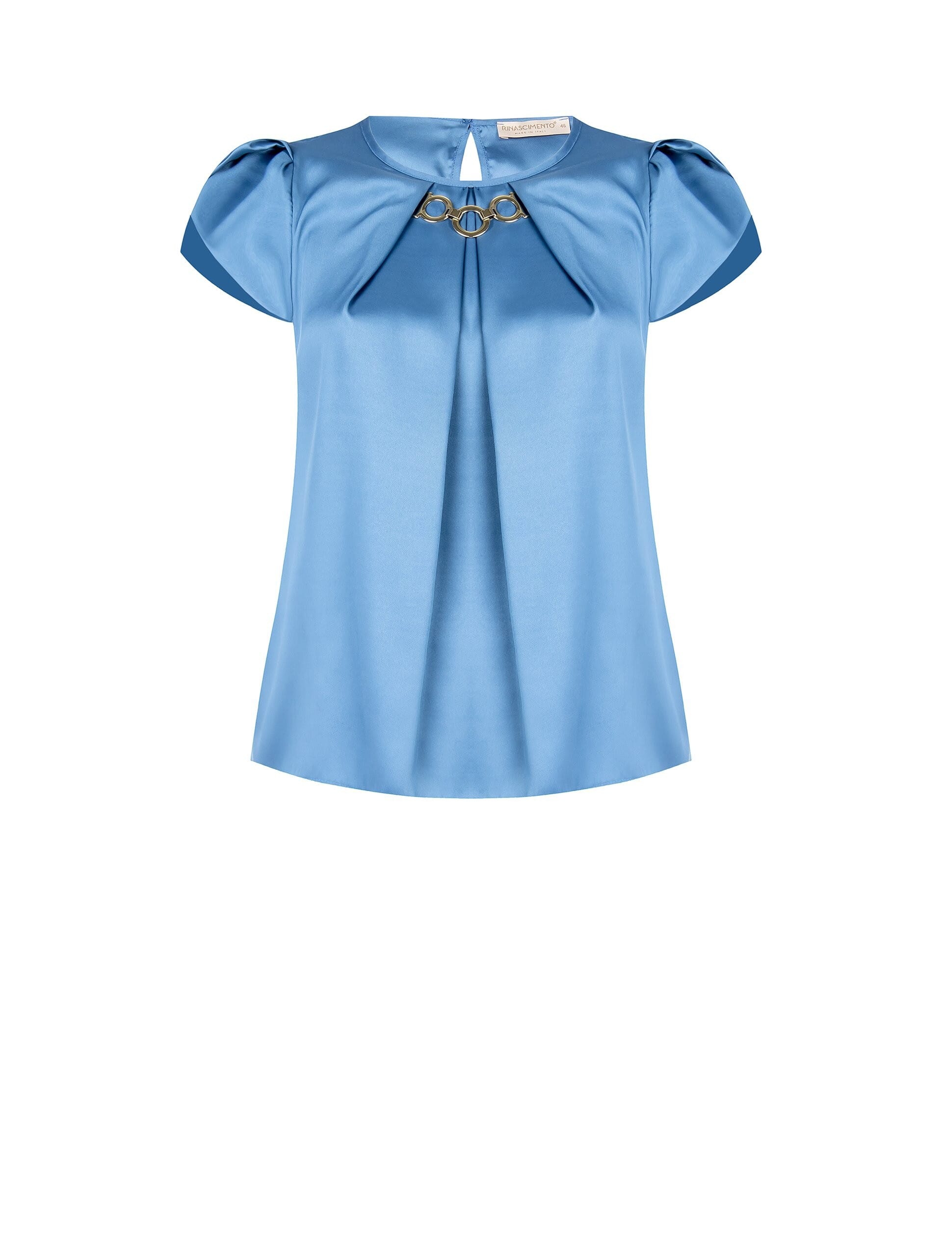 Blouse fluide en satin avec anneau métallique Rinascimento Curvy