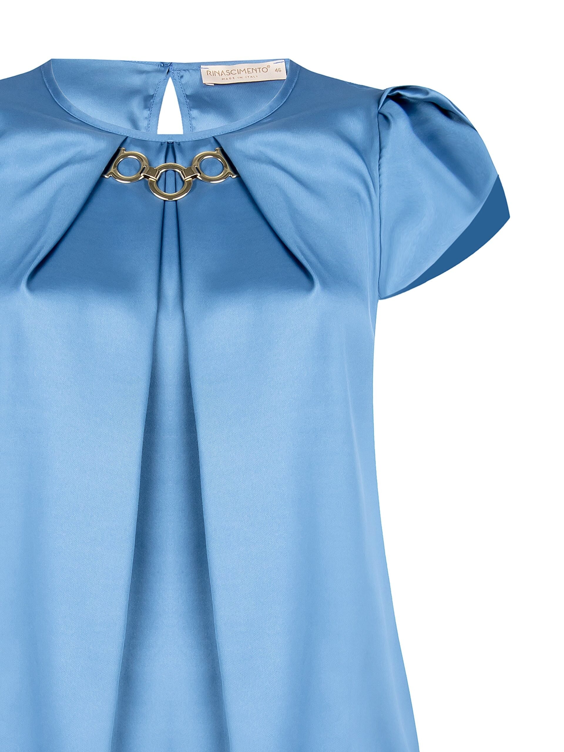 Blouse fluide en satin avec anneau métallique Rinascimento Curvy