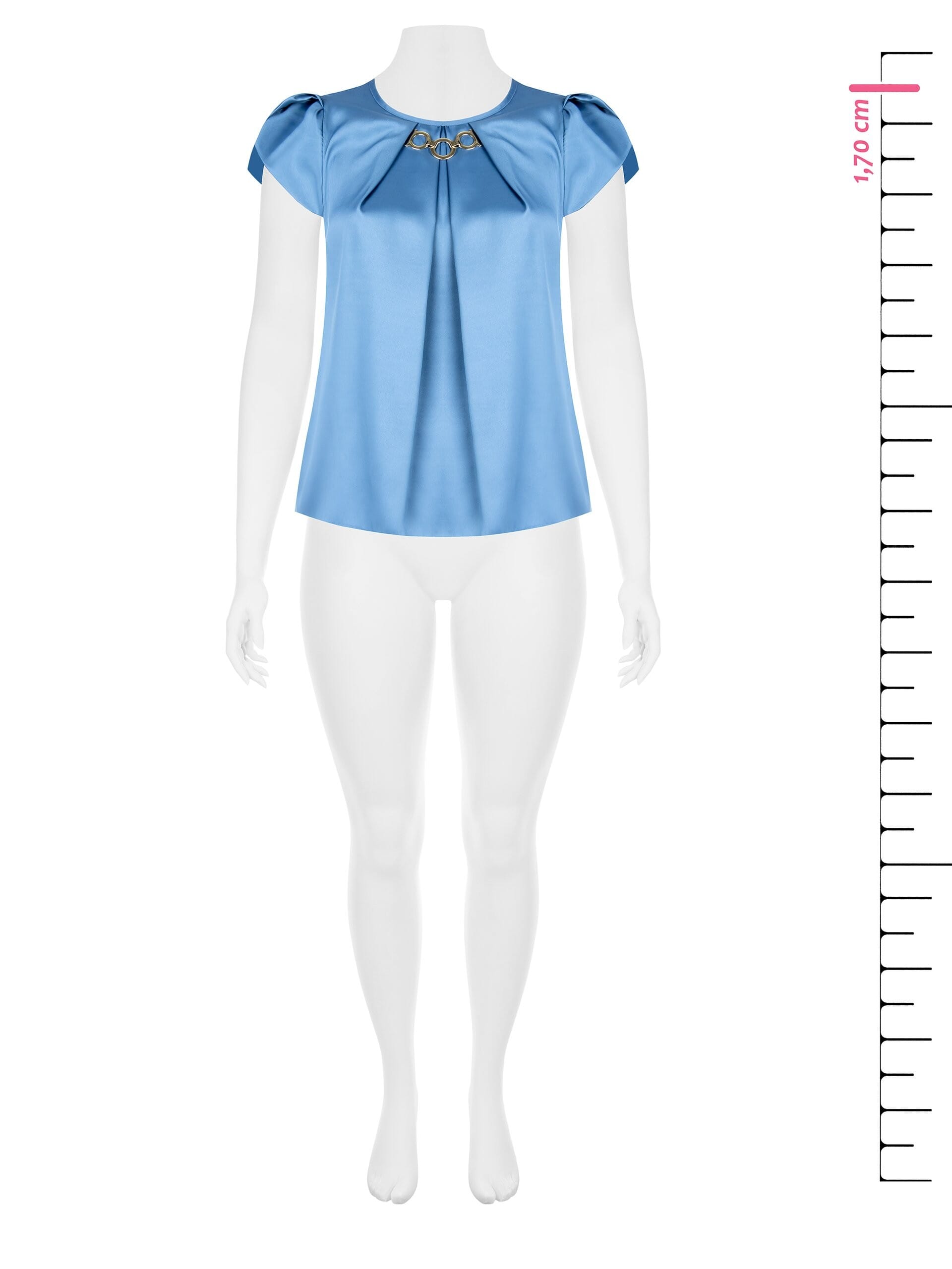 Blouse fluide en satin avec anneau métallique Rinascimento Curvy