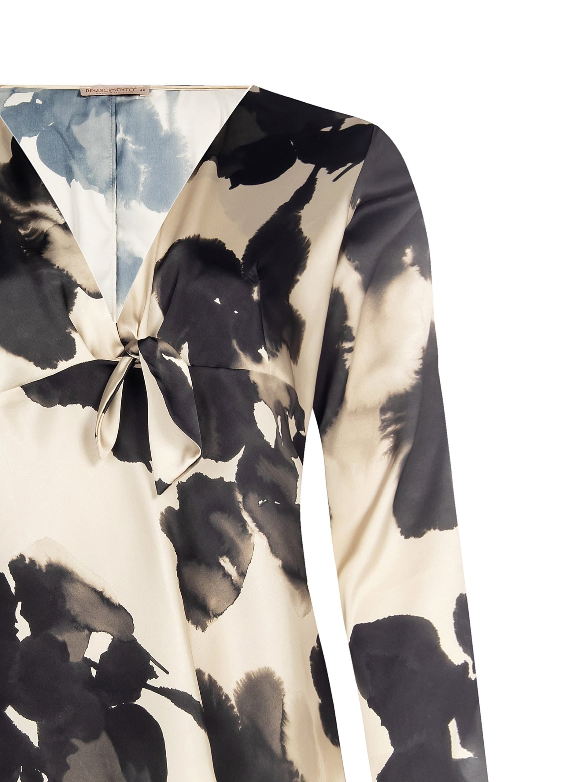 Blusa Curvy In Raso Leggero Con Fiocco Rinascimento Curvy