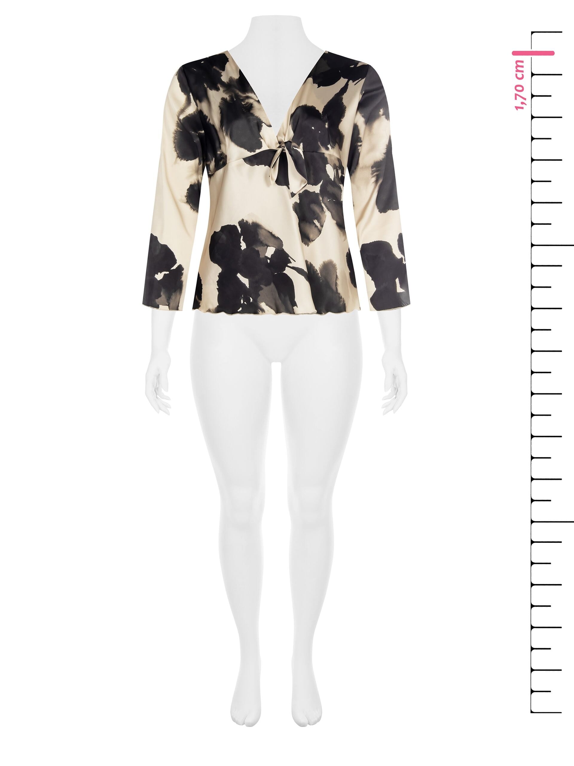 Blusa Curvy In Raso Leggero Con Fiocco Rinascimento Curvy